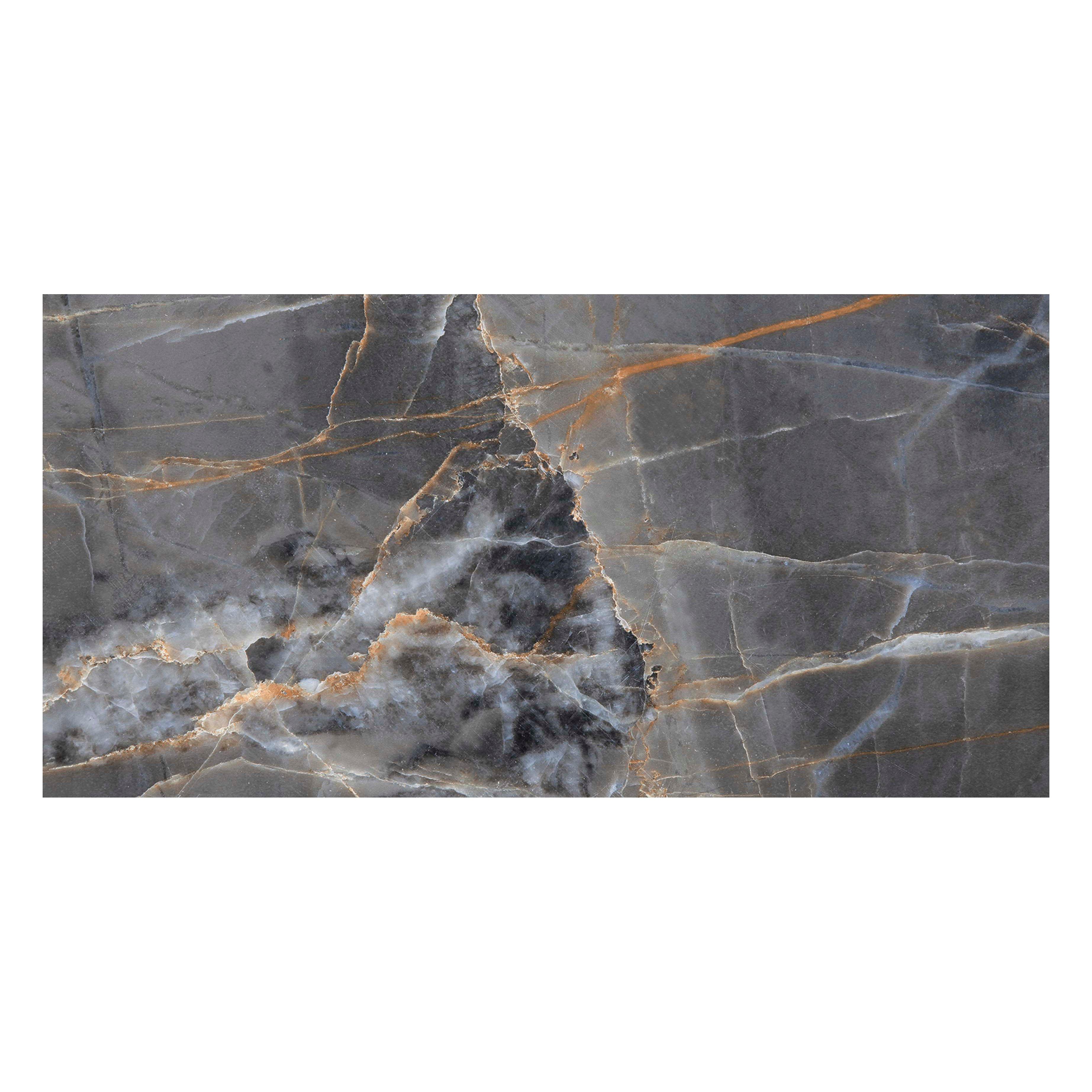 Zena Black Polished Porcelain Tile