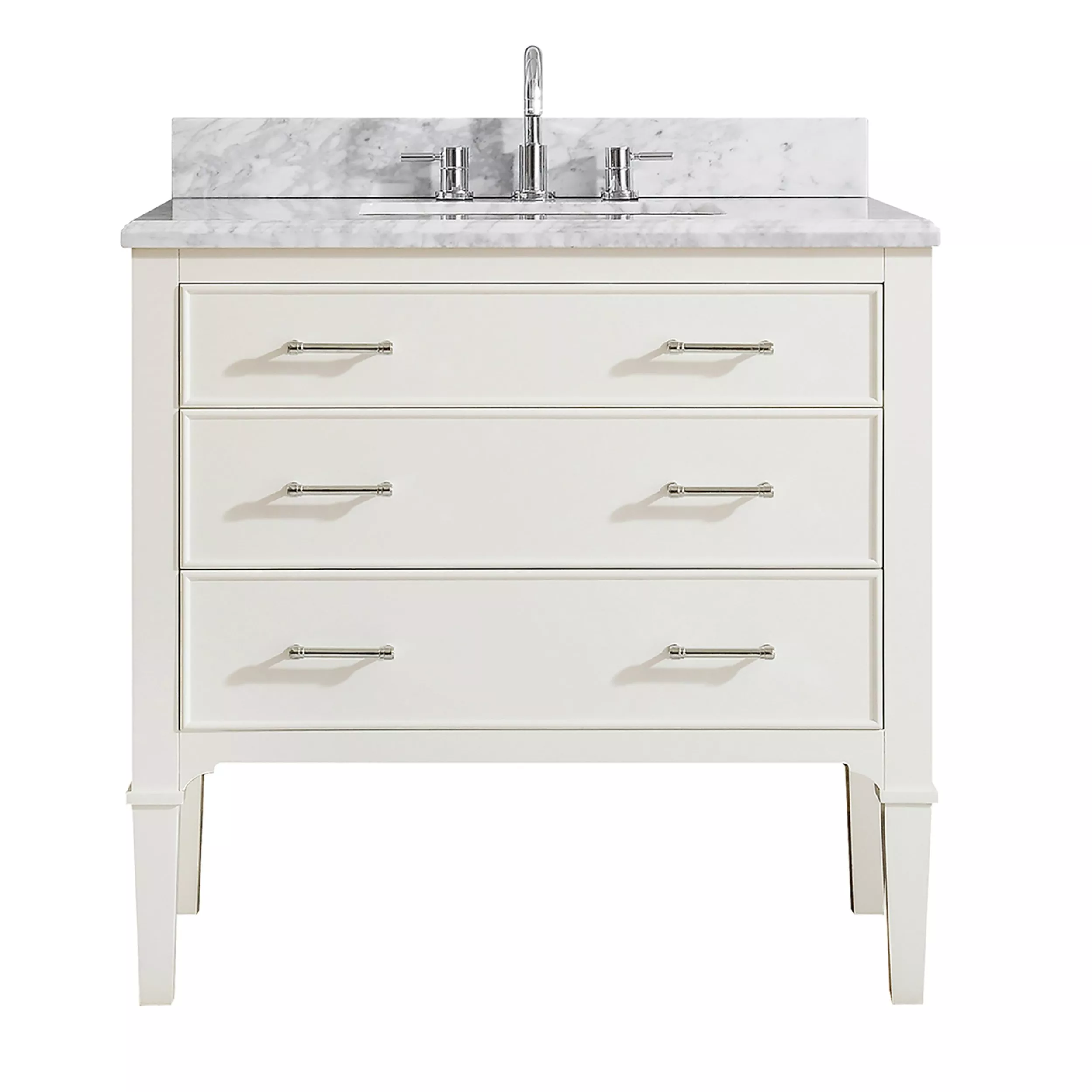 Arlington 37 in. Vanity with Carrara Marble Top