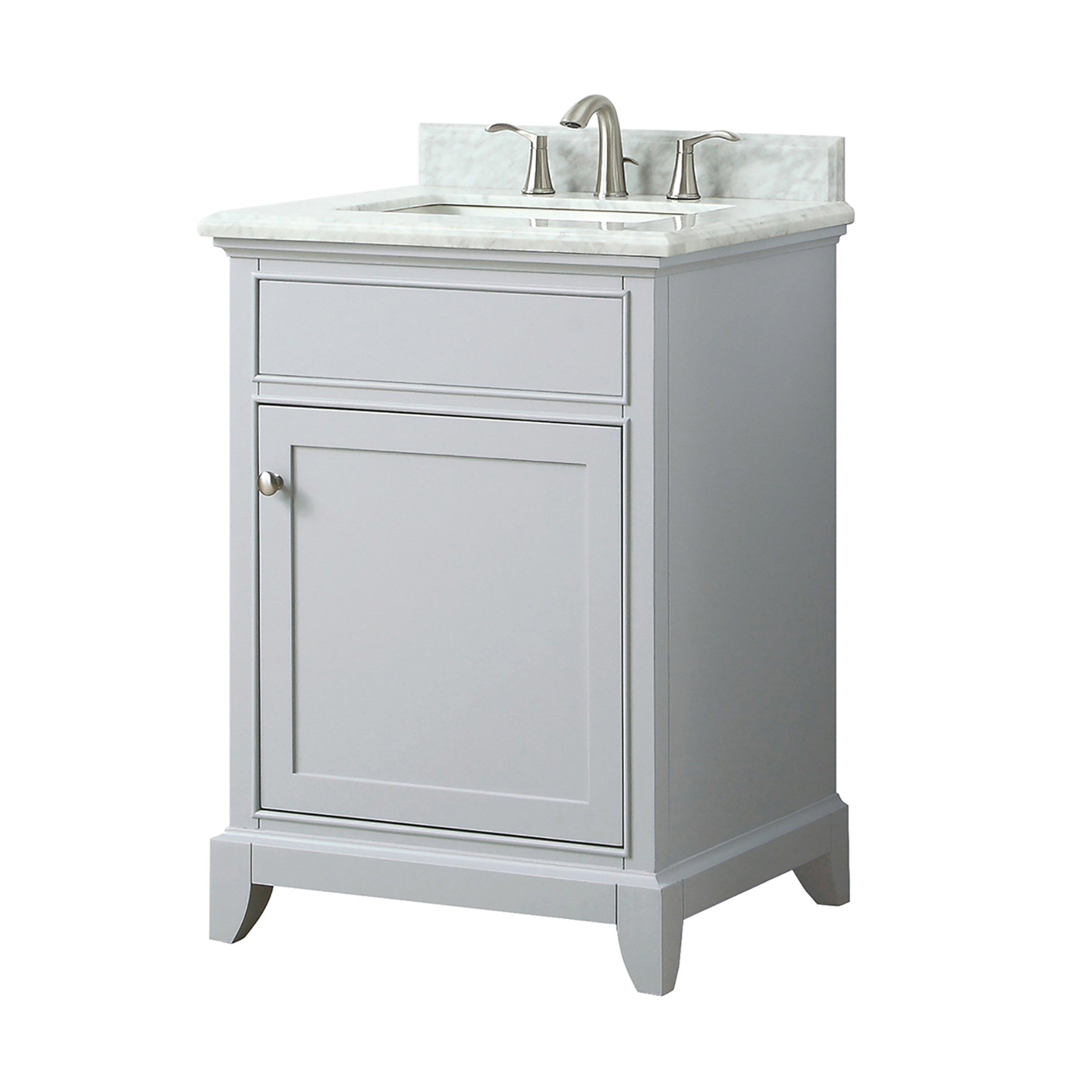 Bianco Carrara Marble 25 in. Vanity Top 25in