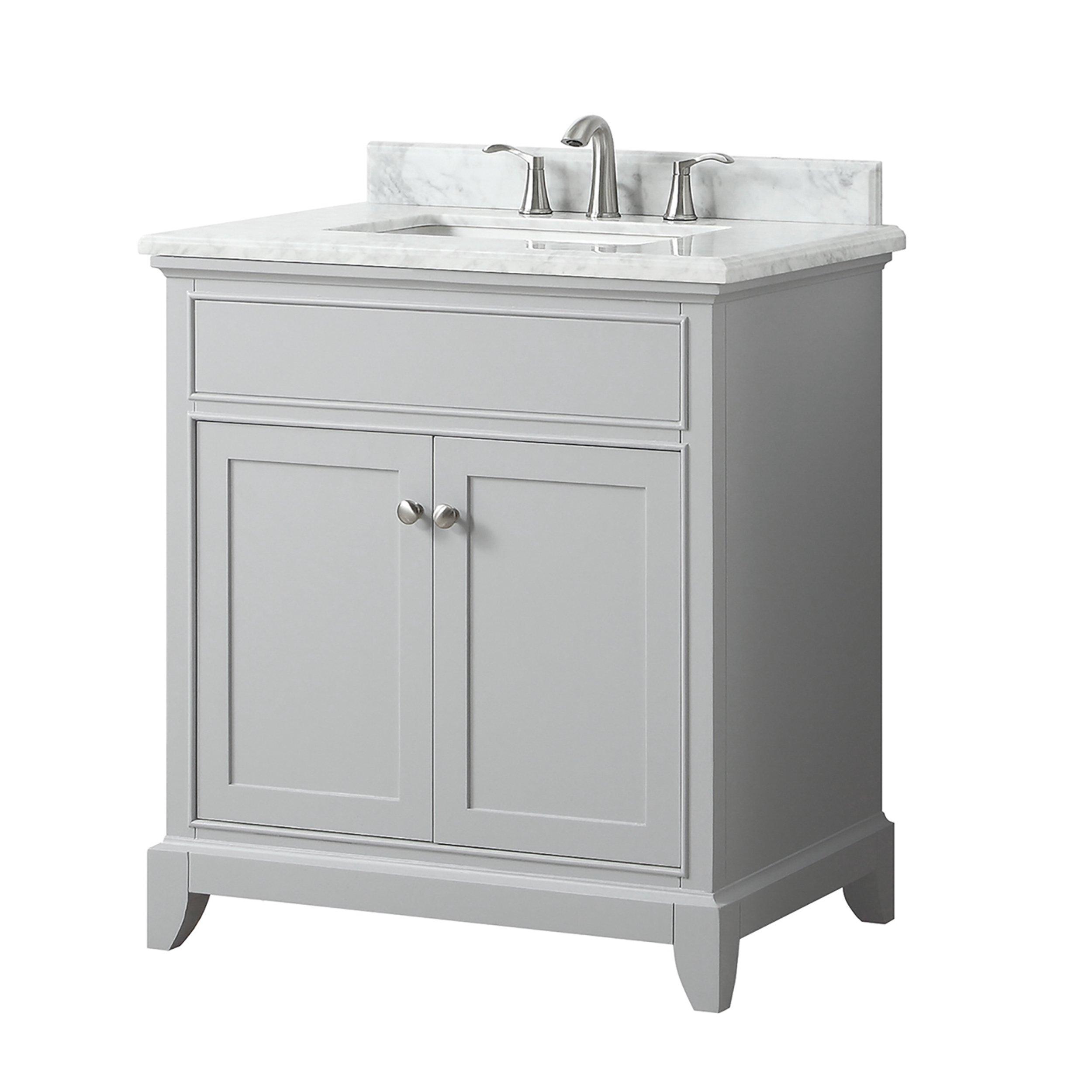 Floor & Decor | Bethany 30 inch Navy Blue Vanity Base, Wood