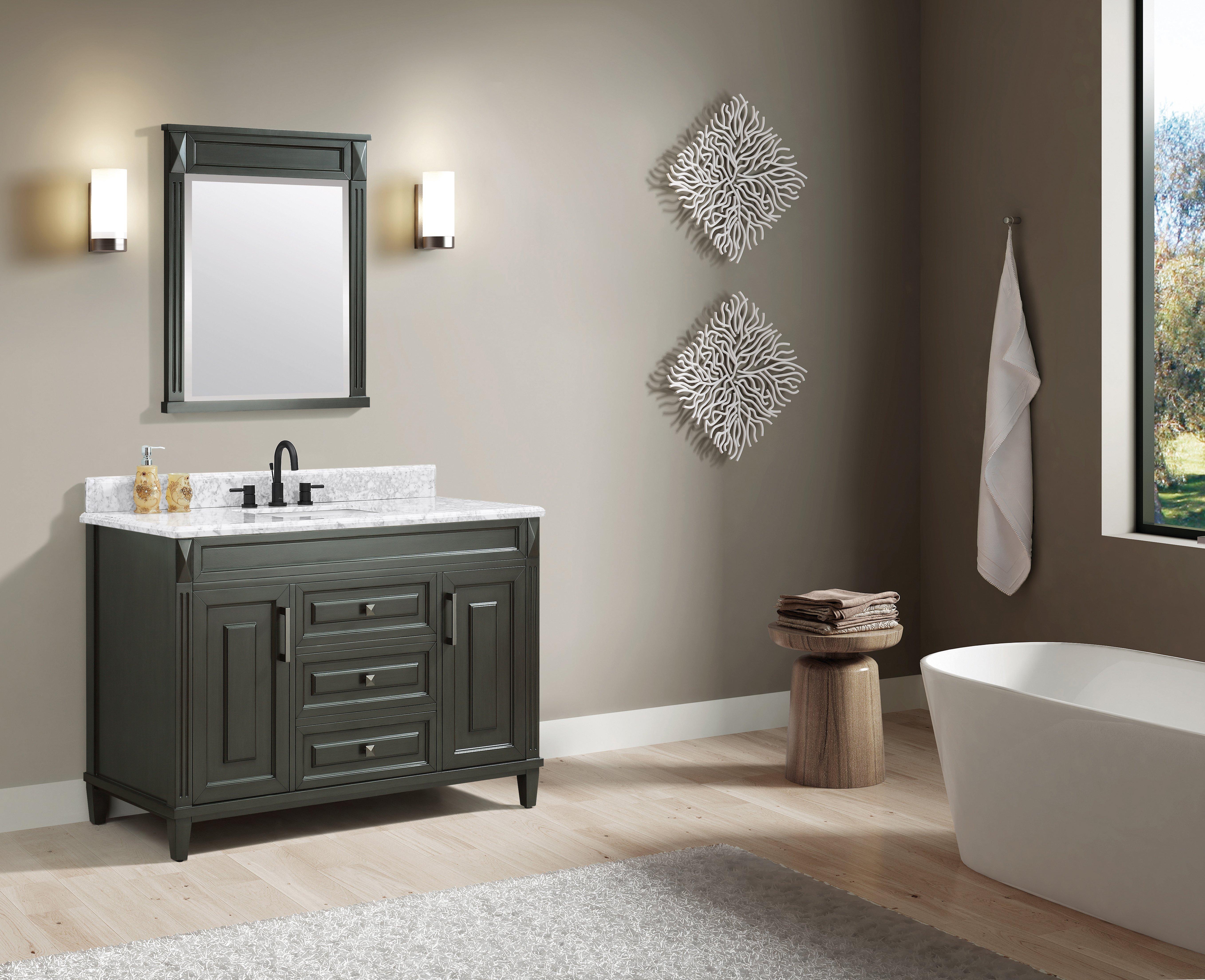 Sterling 49 in. Vanity with Carrara Marble Top