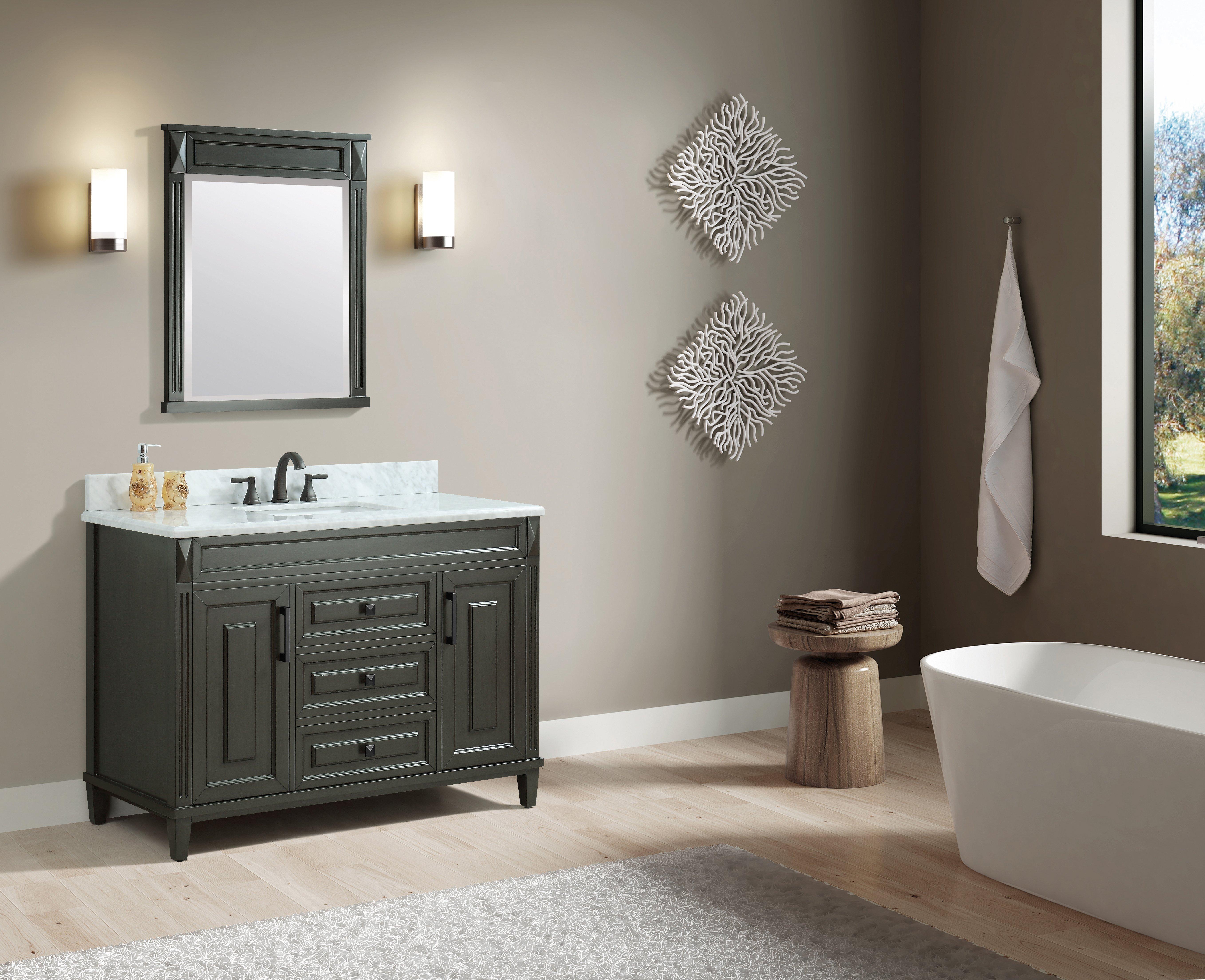 Sterling 49 in. Vanity with Carrara Marble Top