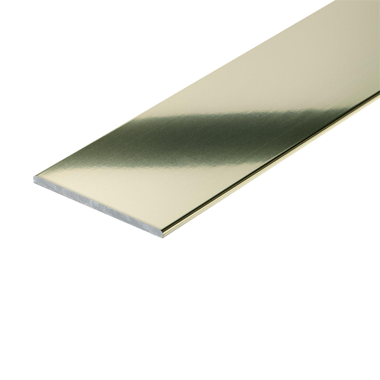 Schluter Schiene Edge Trim 3/8in. Aluminum Polished Brass