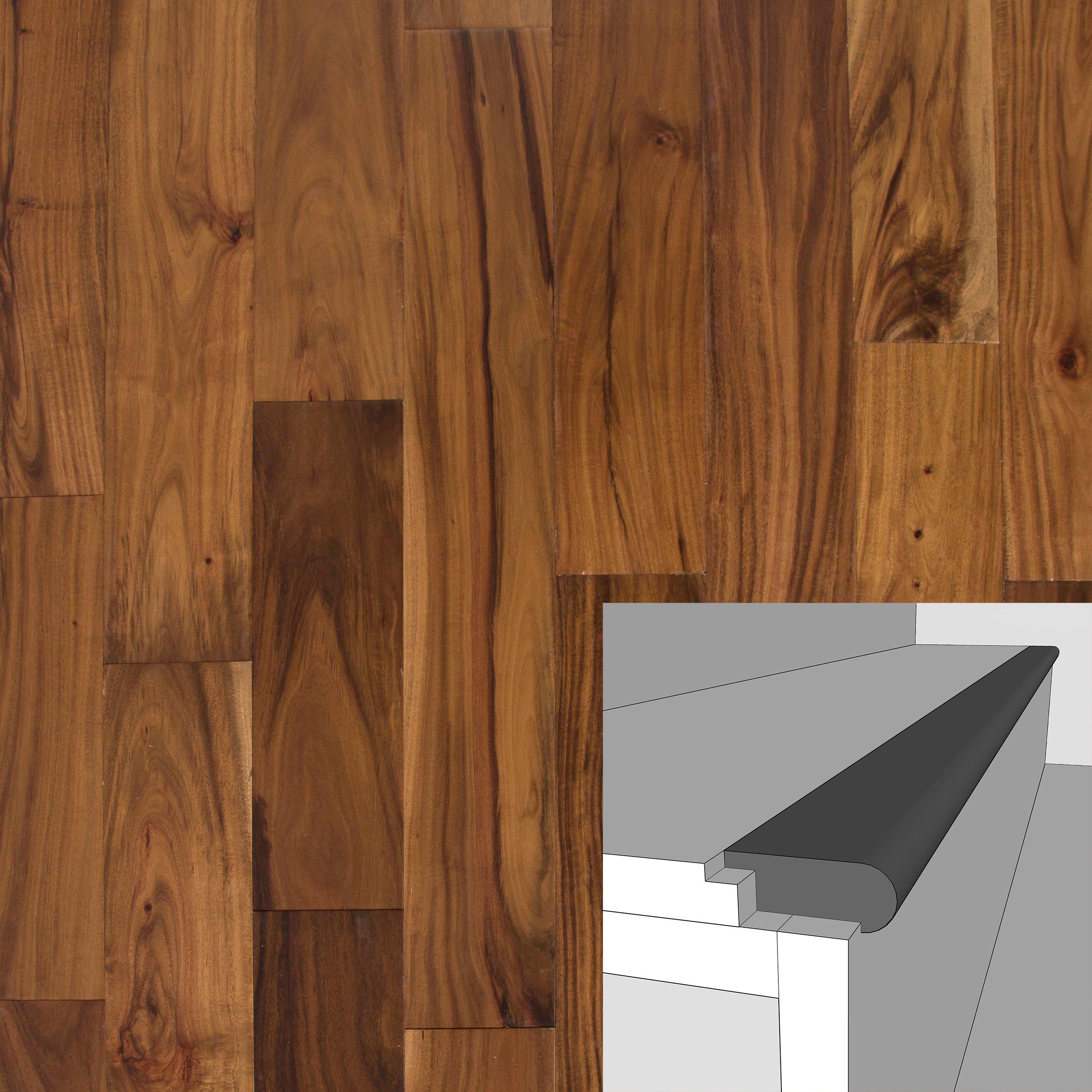 Color 37739P 3/8in. Solid Hardwood Flush Stair Nose