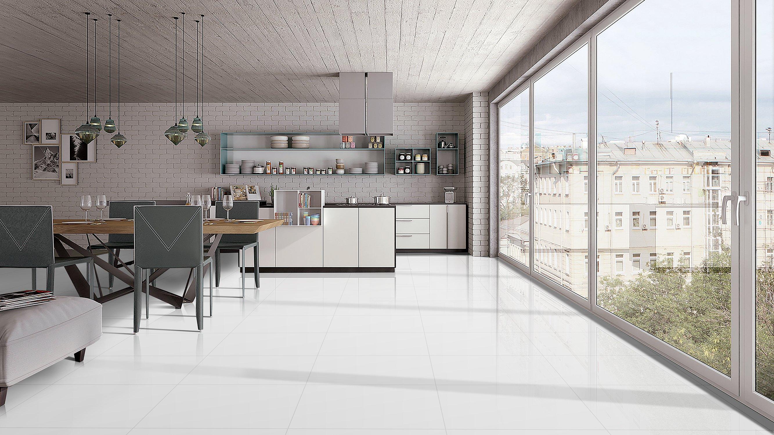 Regency White Polished Porcelain Tile