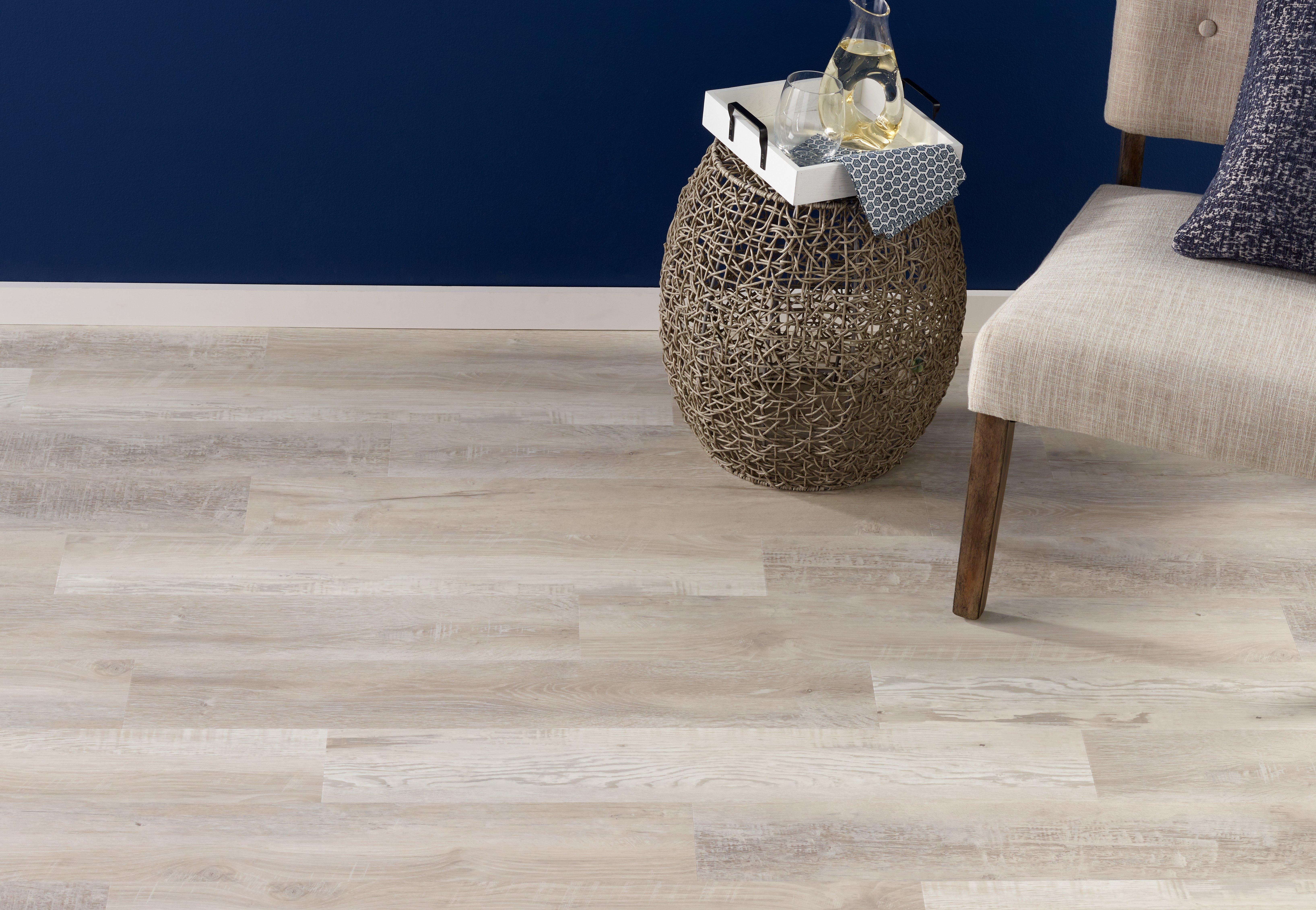 Leighton White Metal Flexible Luxury Vinyl Plank Flooring - Embossed