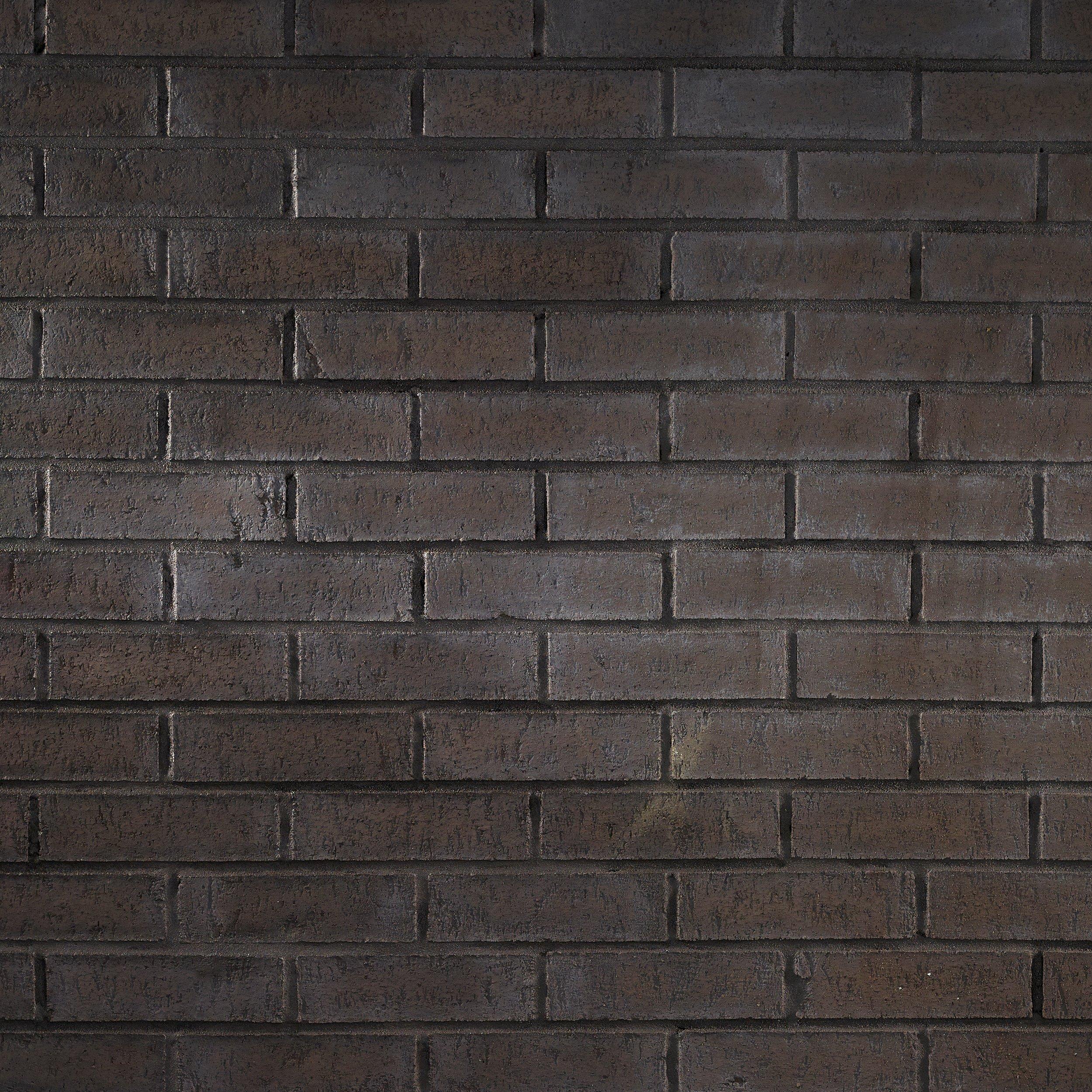 Carbon Black Thin Brick Single Flats, Thin Brick Tile Floor And Decor