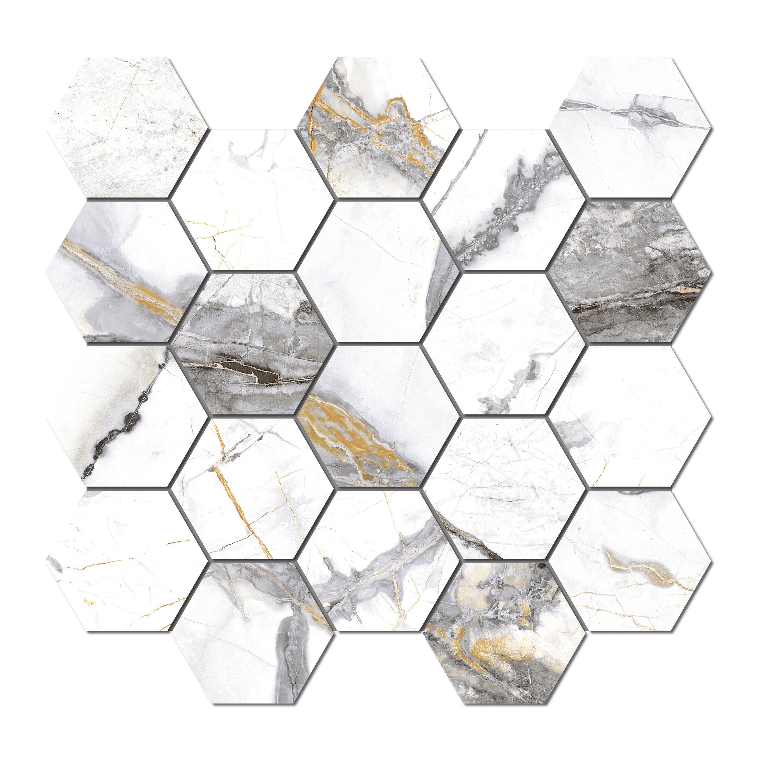 Rialto Grand Hexagon Porcelain Mosaic Tile Floor And Decor 8510