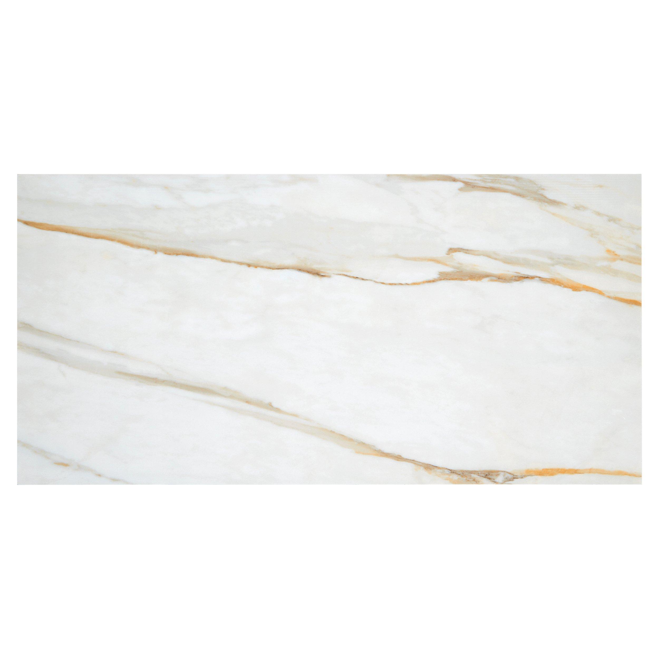 Caledonia Gold Polished Porcelain Tile - 24 x 48 - 100824275 | Floor