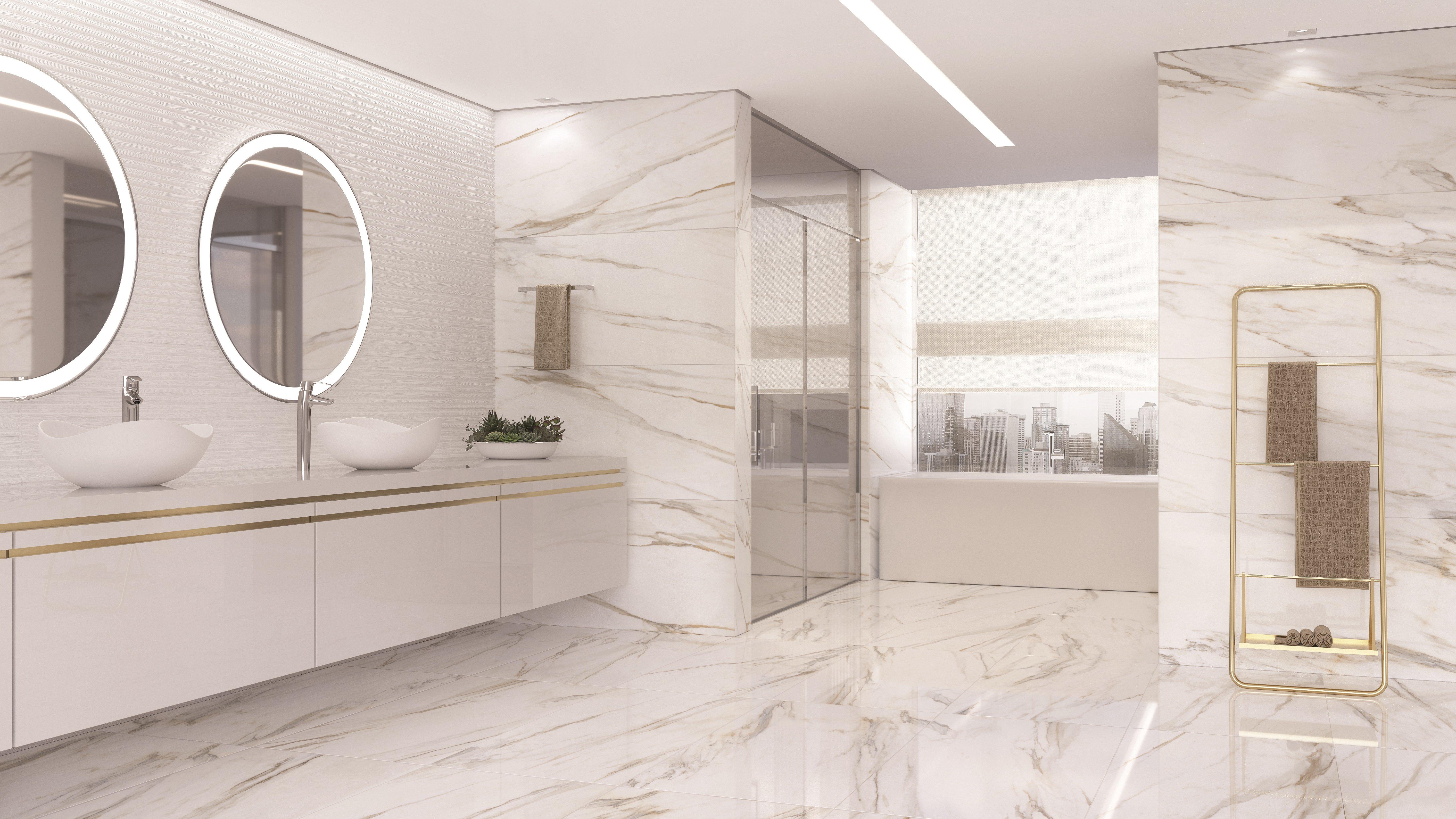 Caledonia Gold Polished Porcelain Tile