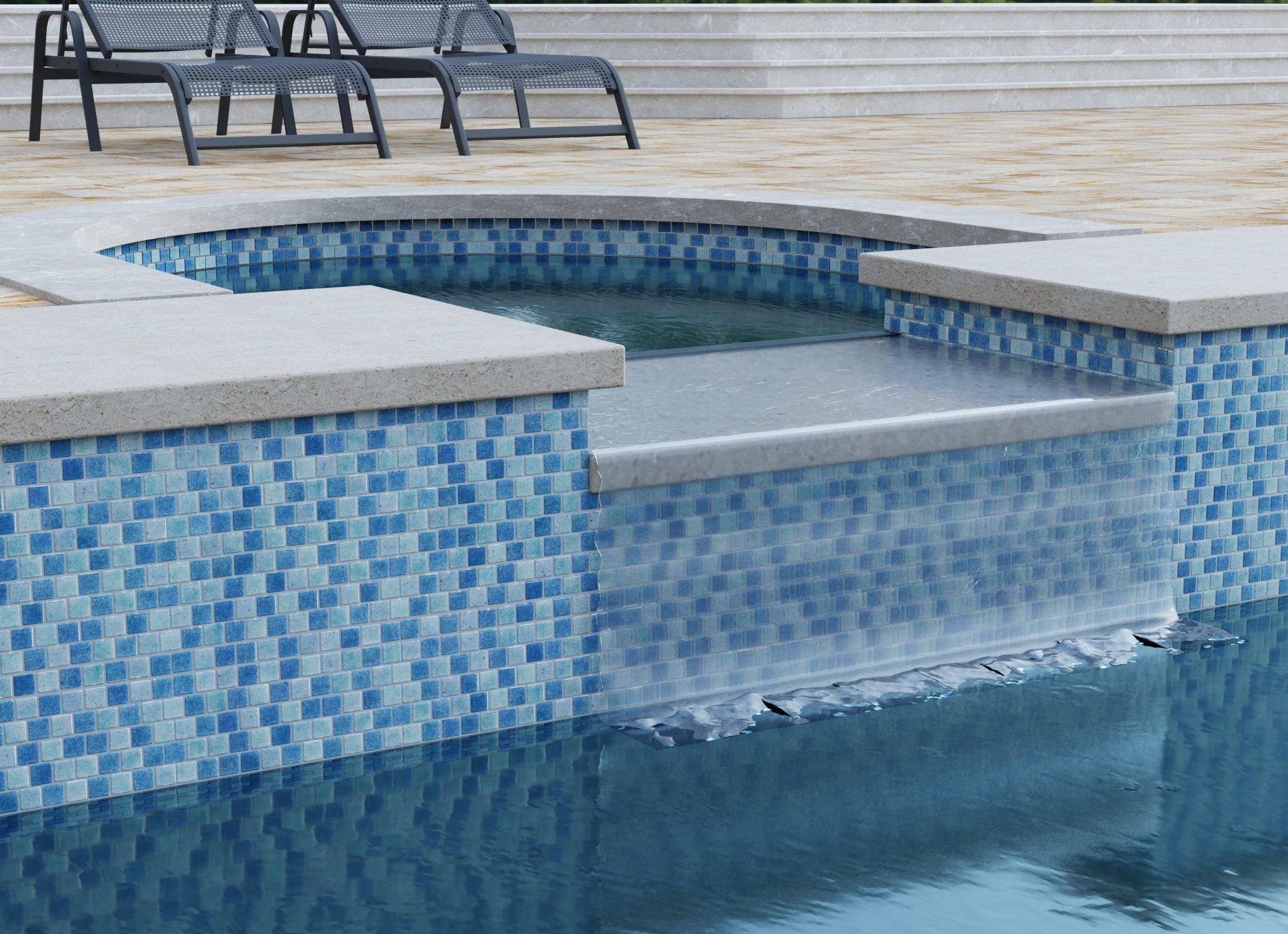 Cabo Azul 1 x 1 in. Square Glass Mosaic