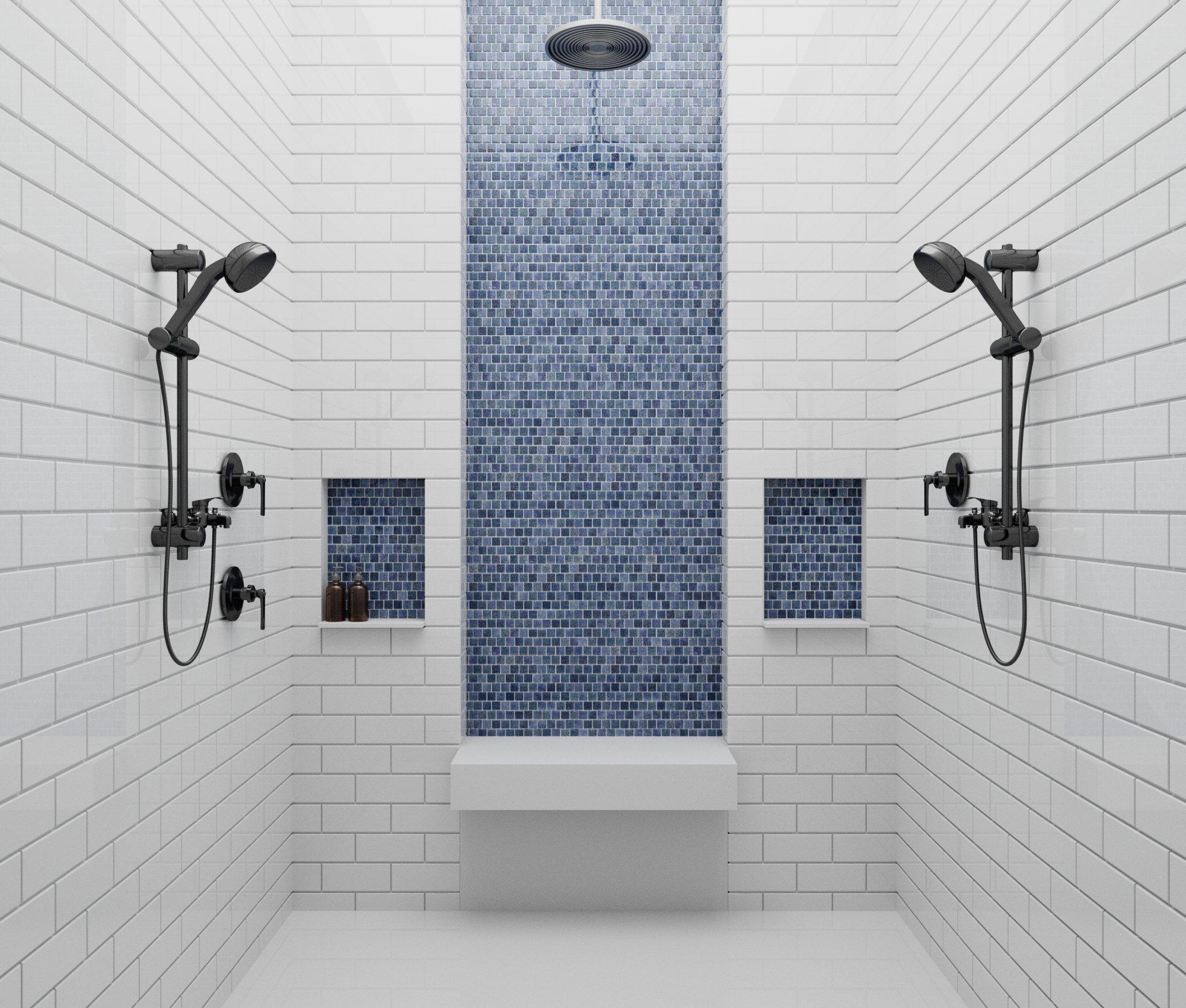 Boca Blue 1 x 1 in. Square Glass Mosaic | Floor and Decor