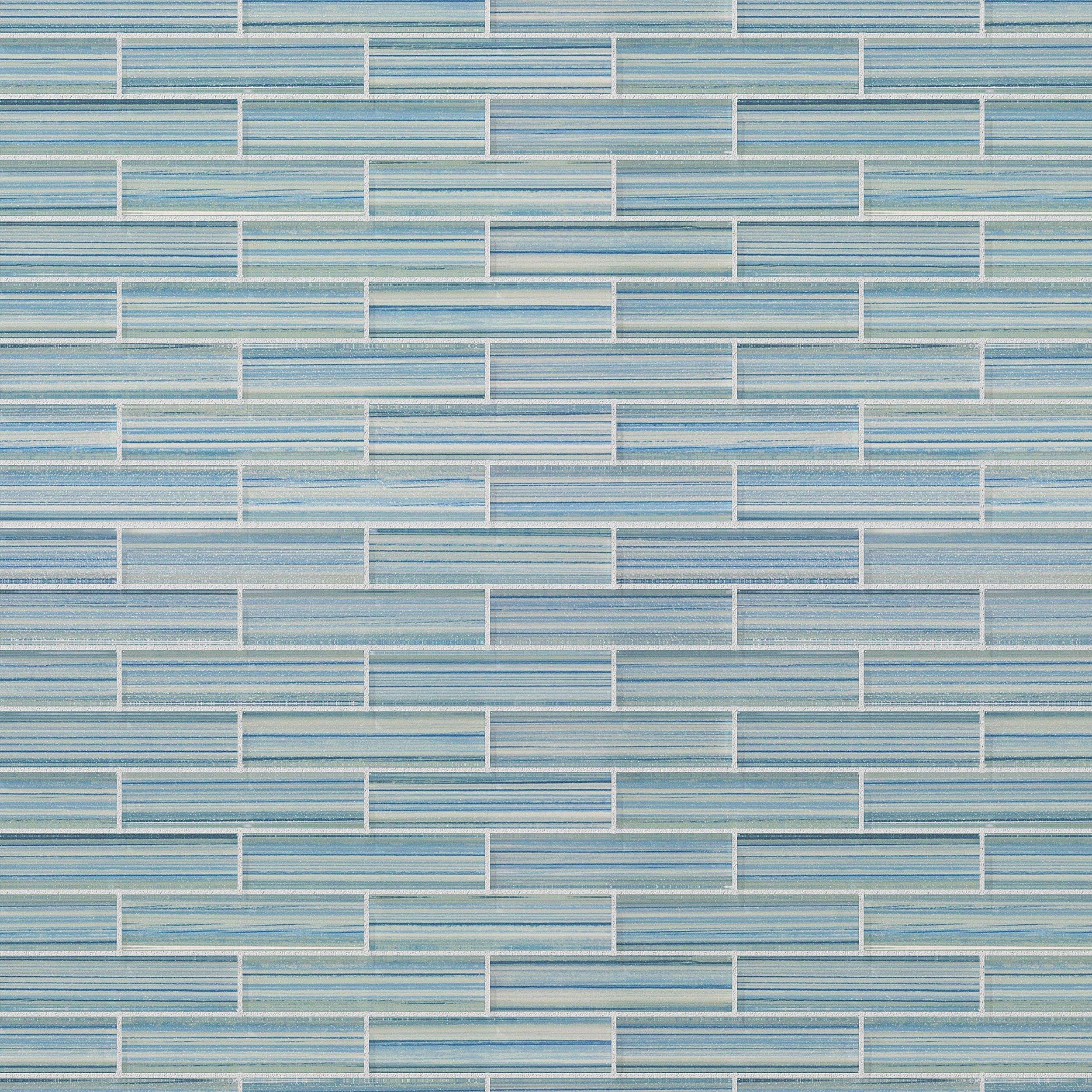Maya Bay Tide Brick Glass Mosaic