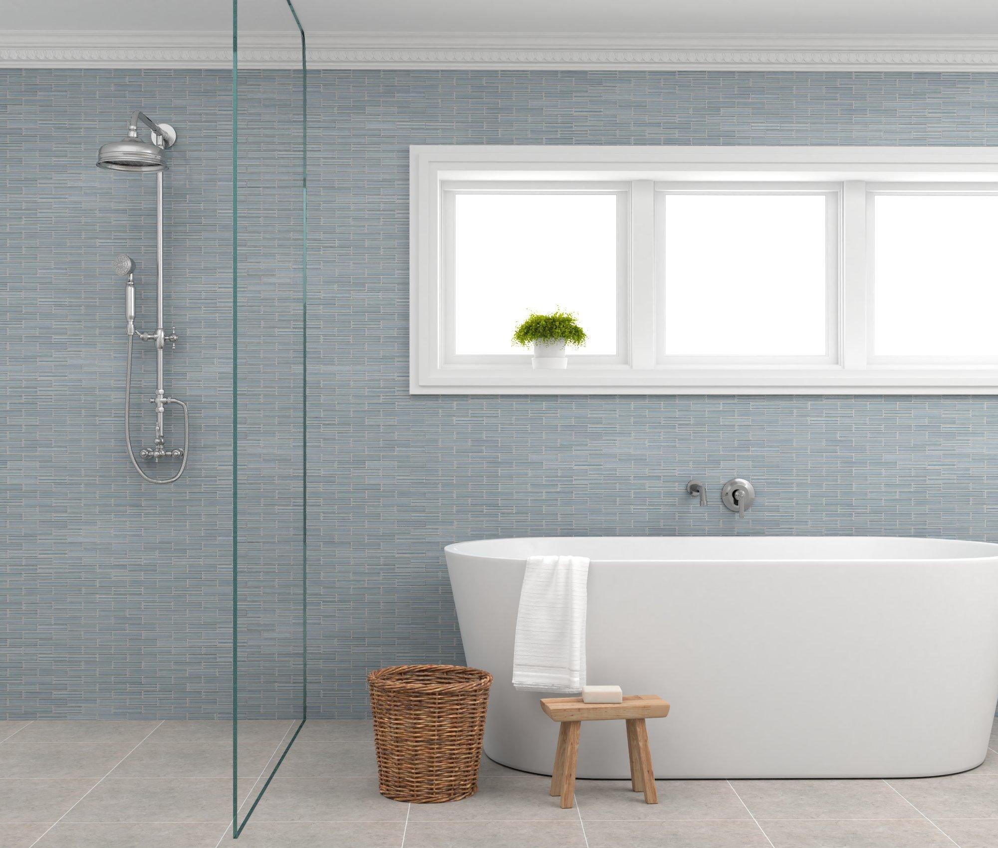 Maya Bay Tide Brick Glass Mosaic