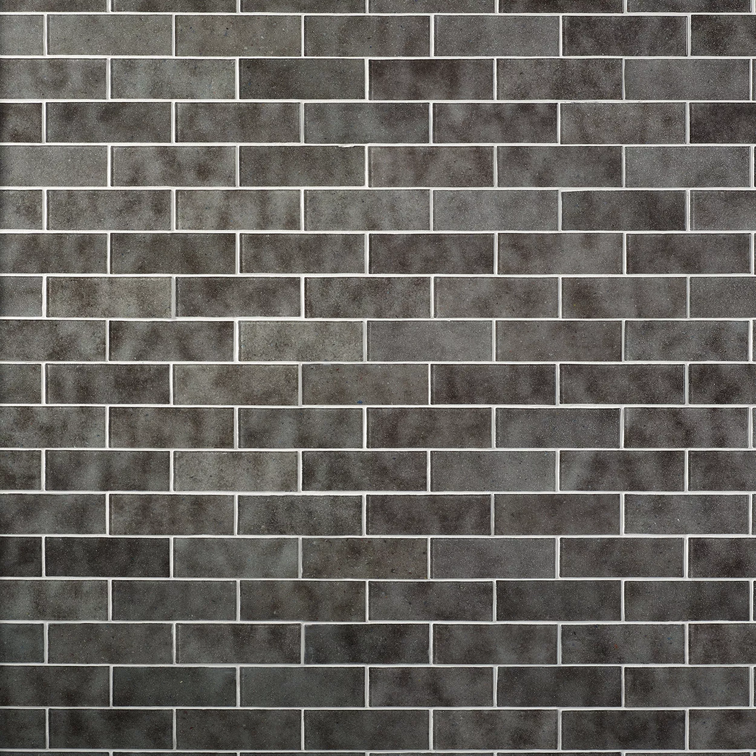 Cafe Mocha 2 x 6 in. Brick Glass Mosaic