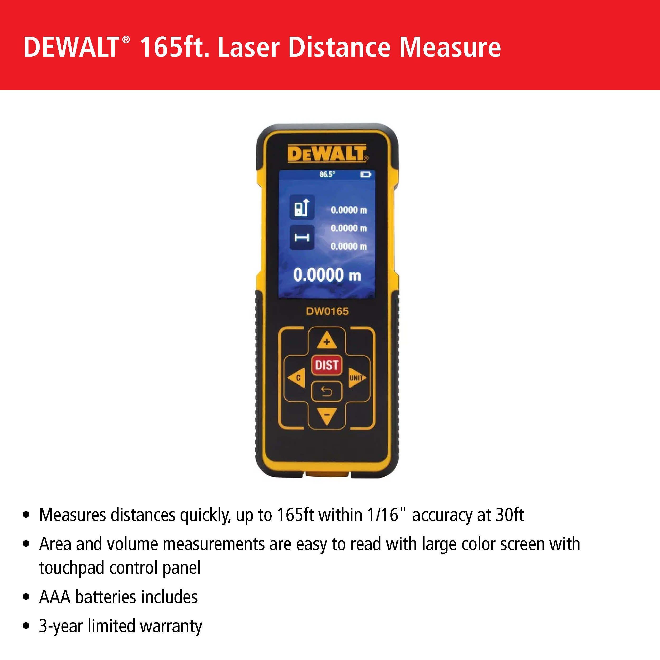 Dewalt 165 ft. Laser Distance Measurer