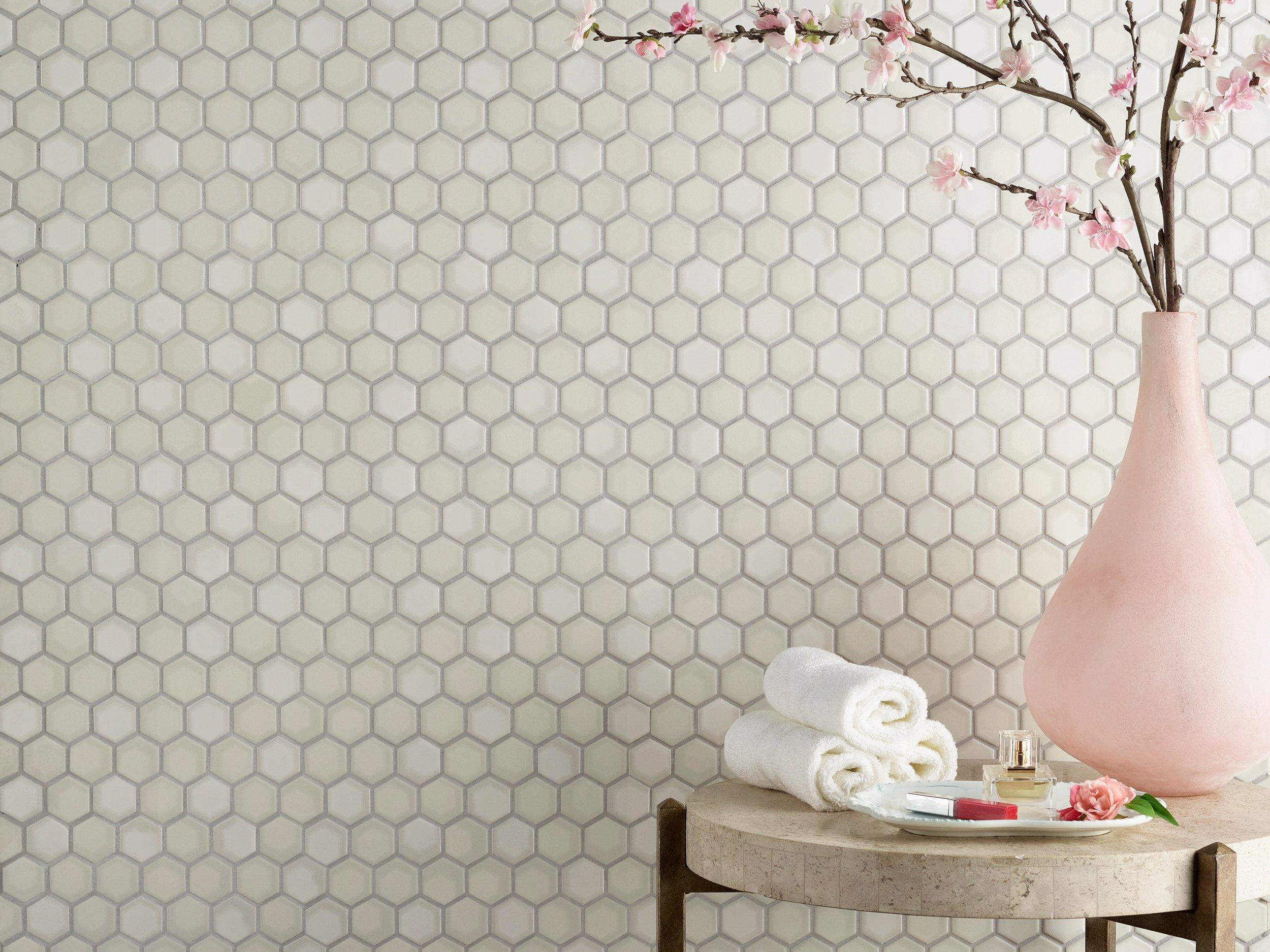 La Belle Purity Hexagon Ceramic Mosaic
