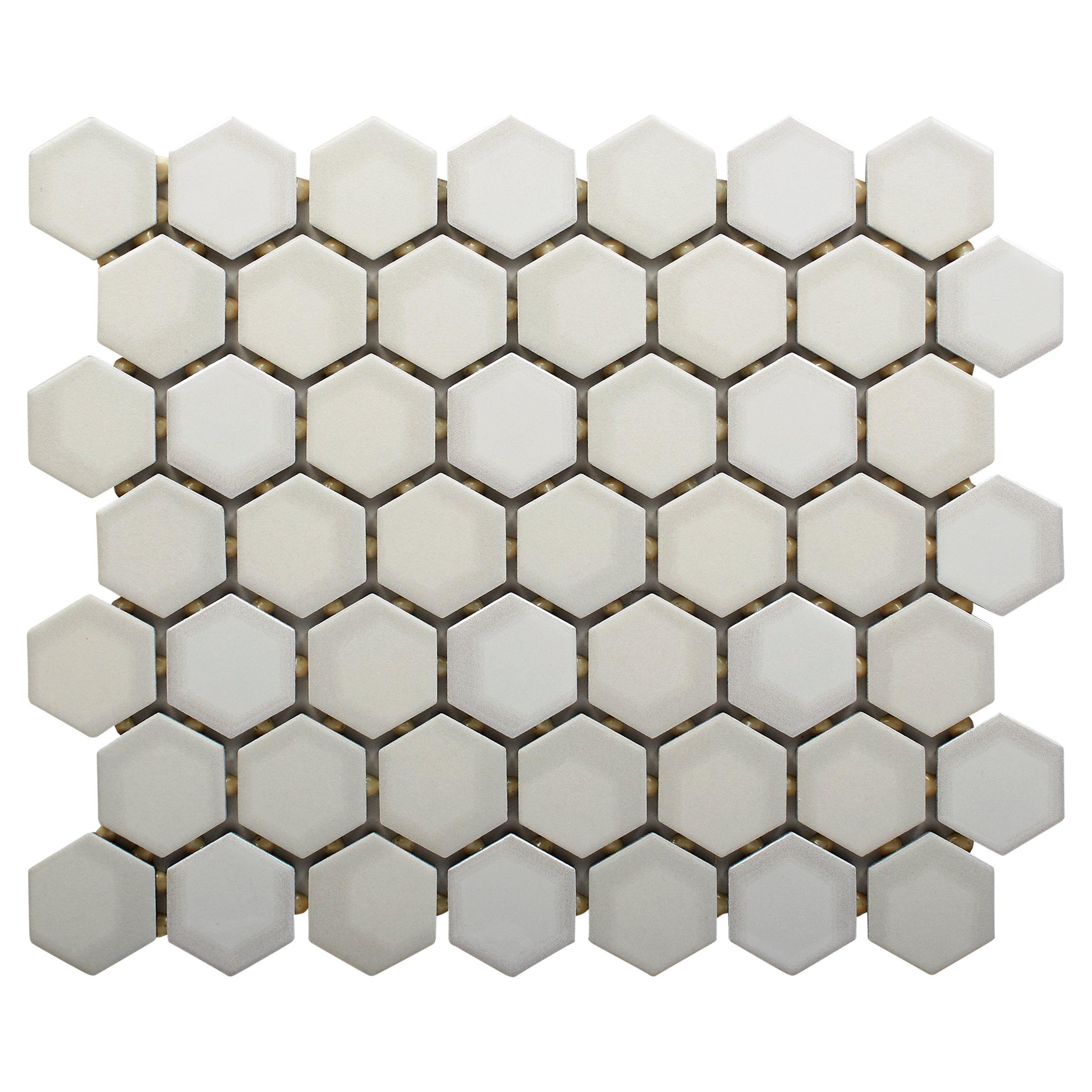 La Belle Purity 1.5 in. Hexagon Ceramic Mosaic