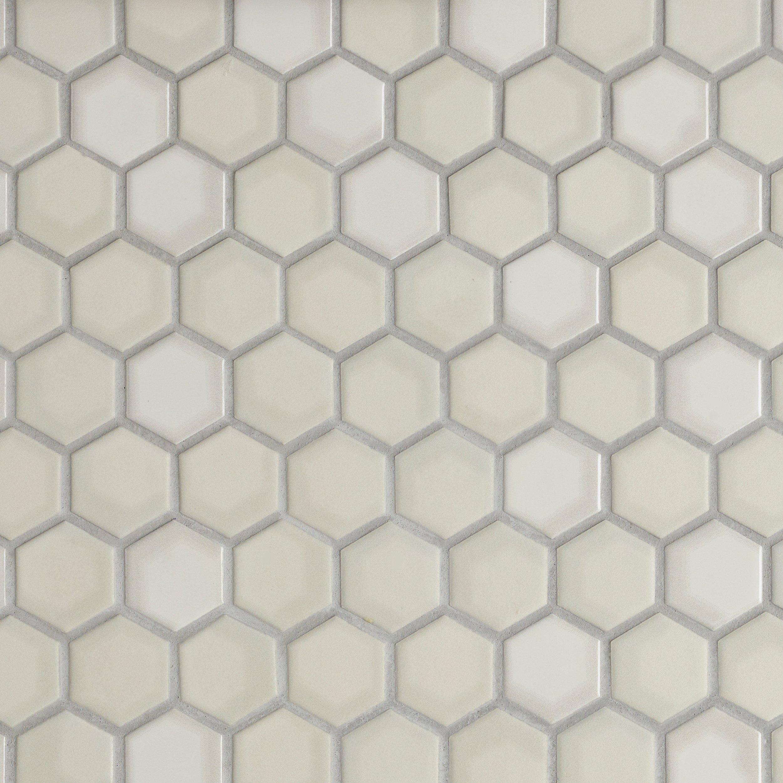 La Belle Purity 1.5 in. Hexagon Ceramic Mosaic