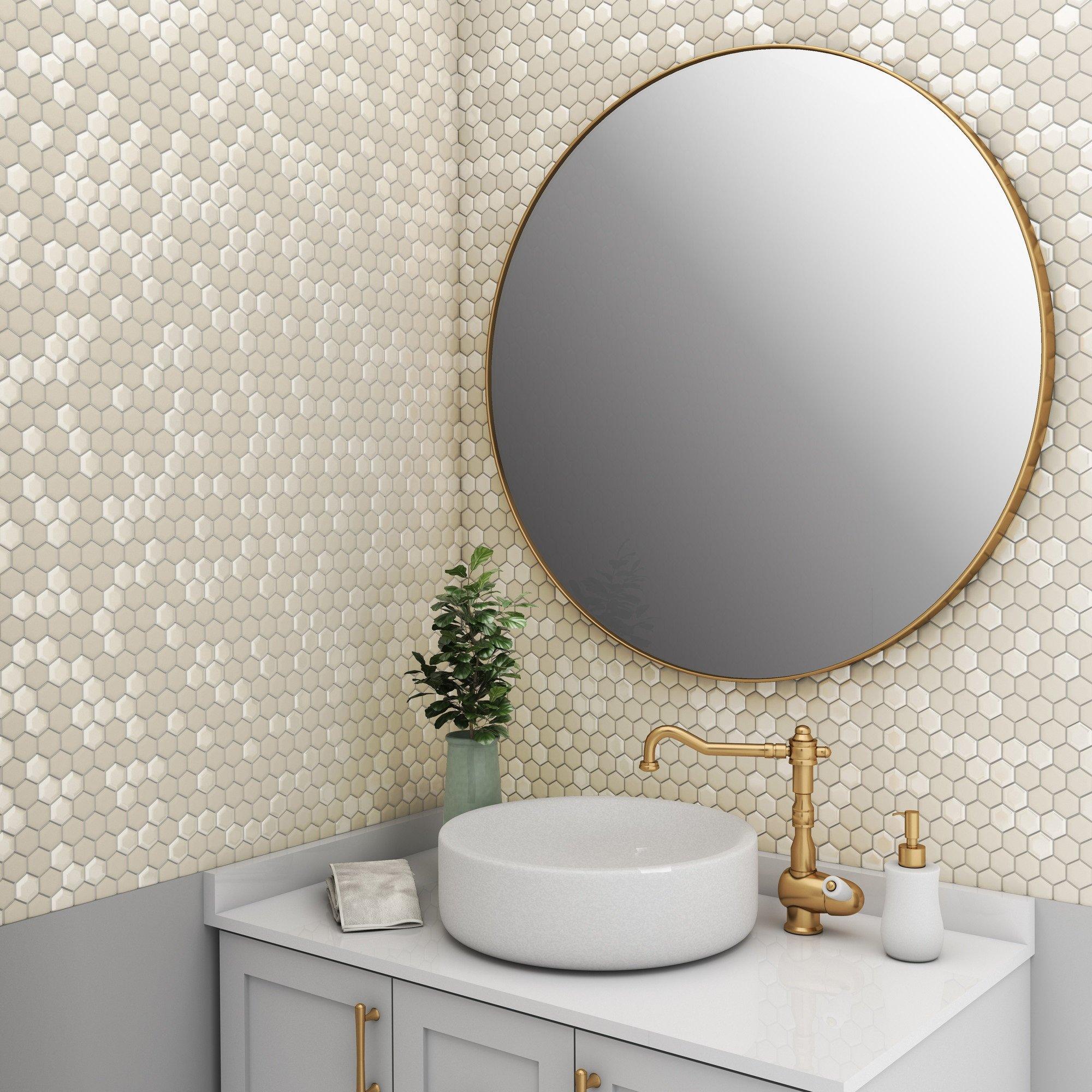 La Belle Purity Hexagon Ceramic Mosaic