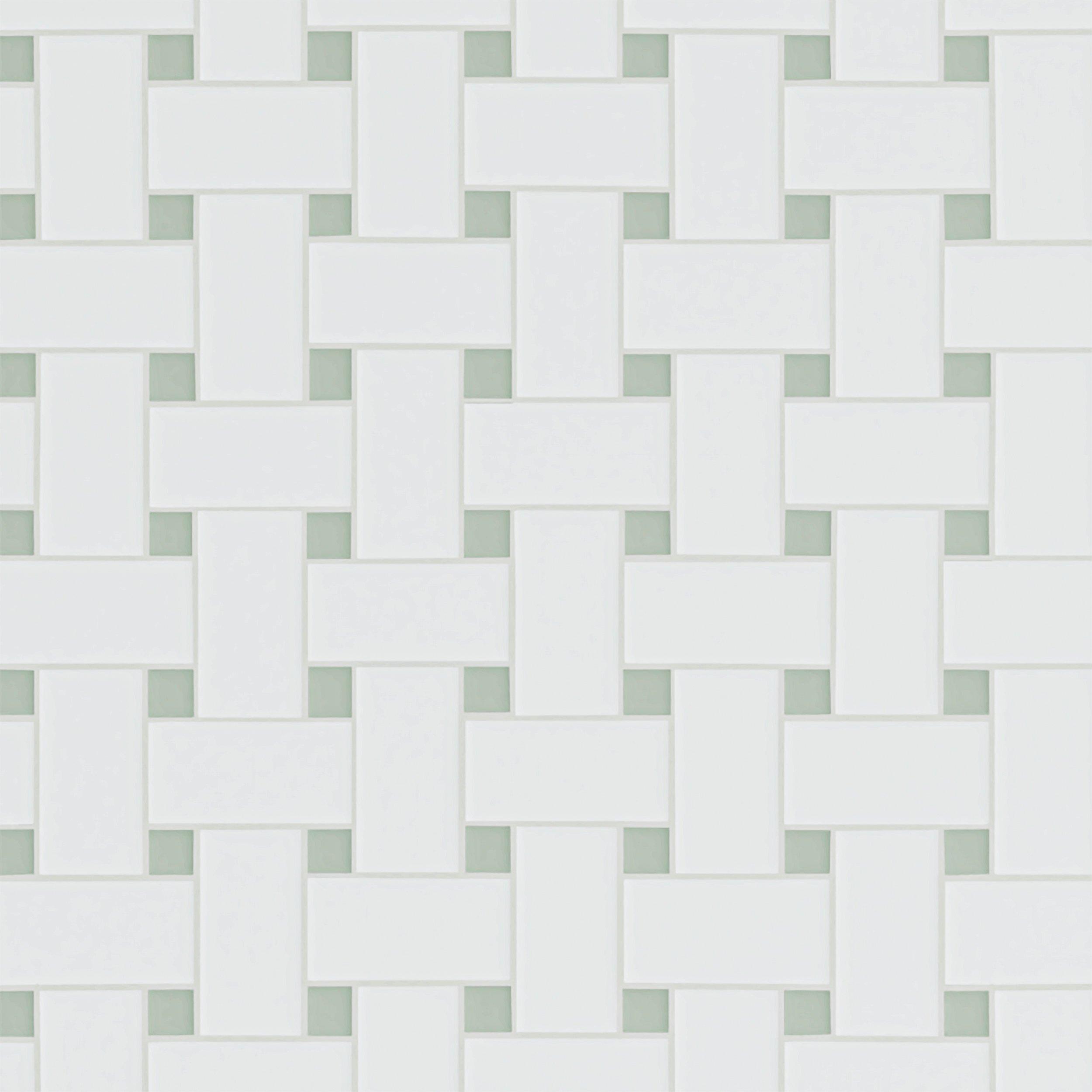 Gray And White Basket Weave Porcelain Tile 12 X 12 100831825