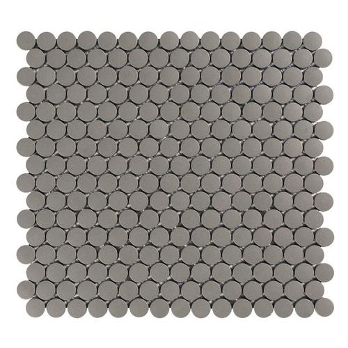 Matte Gray Porcelain Penny Mosaic 11 X 11 100831940 Floor And Decor