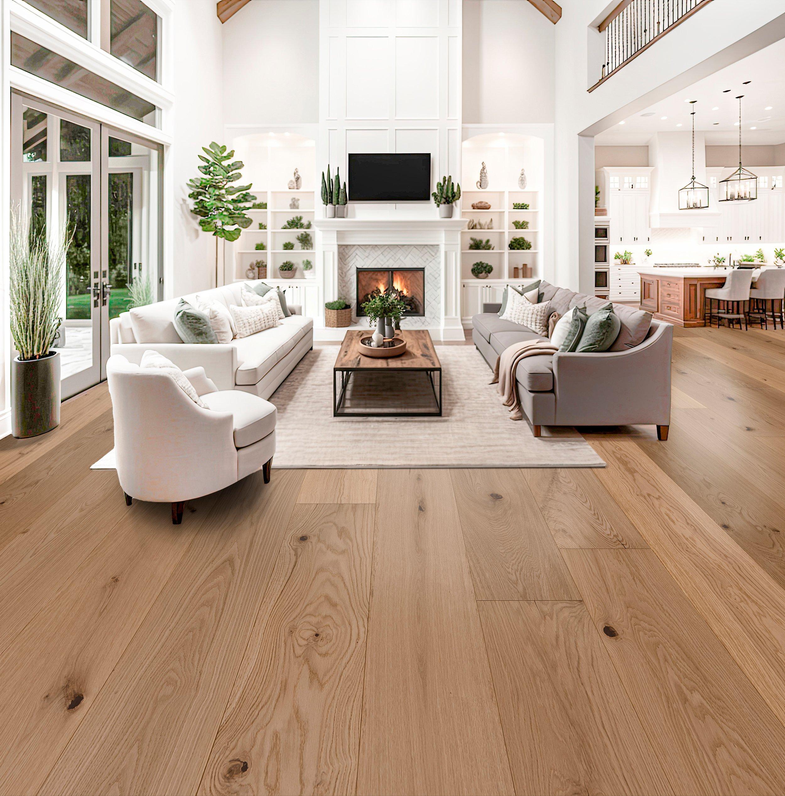 Cheshire White Oak Wire-Brushed Sawn Engineered Hardwood Cheshire White Oak Wire-Brushed Sawn Engineered Hardwood