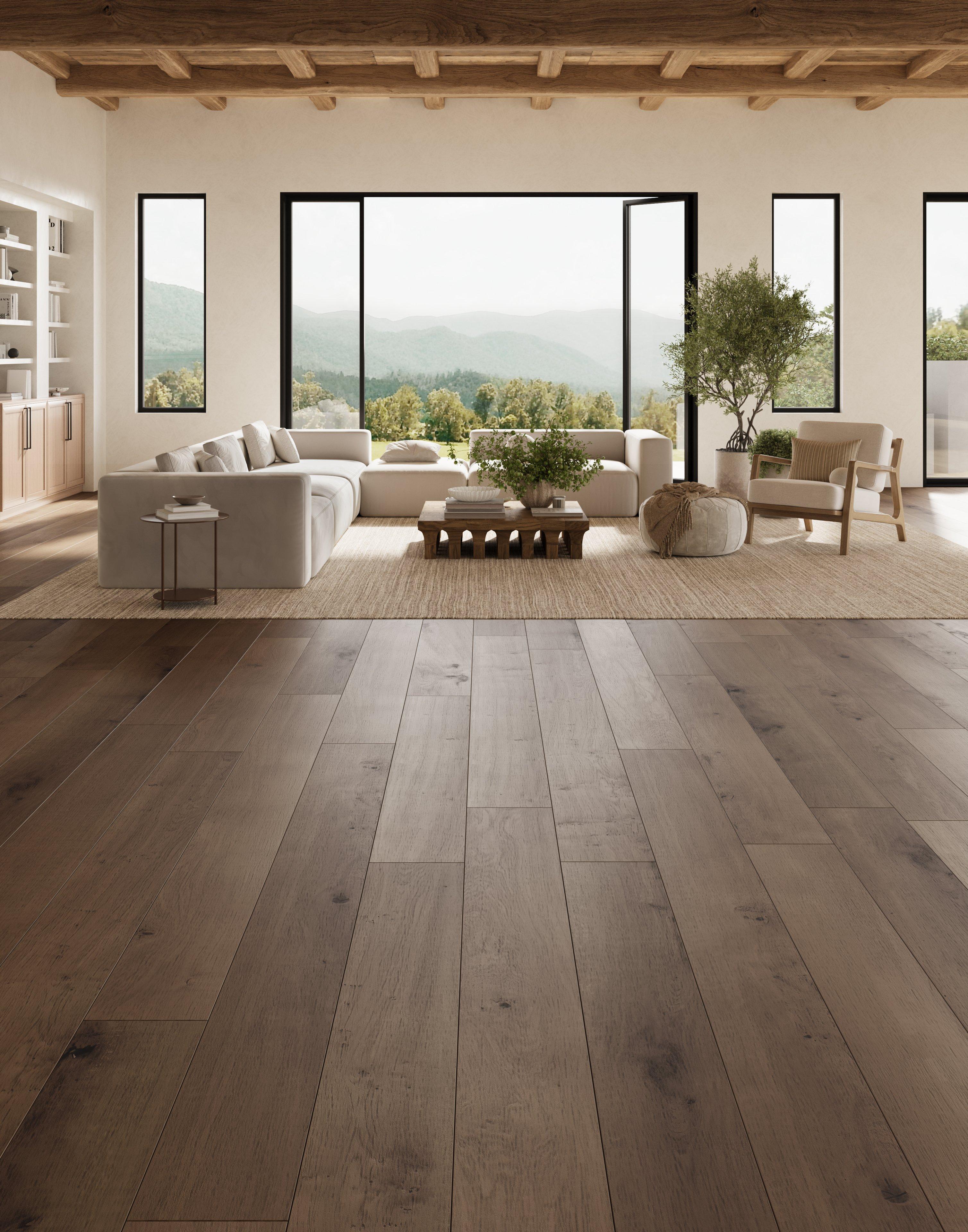 Tumbleweed White Oak Wire-Brushed Sawn Engineered Hardwood