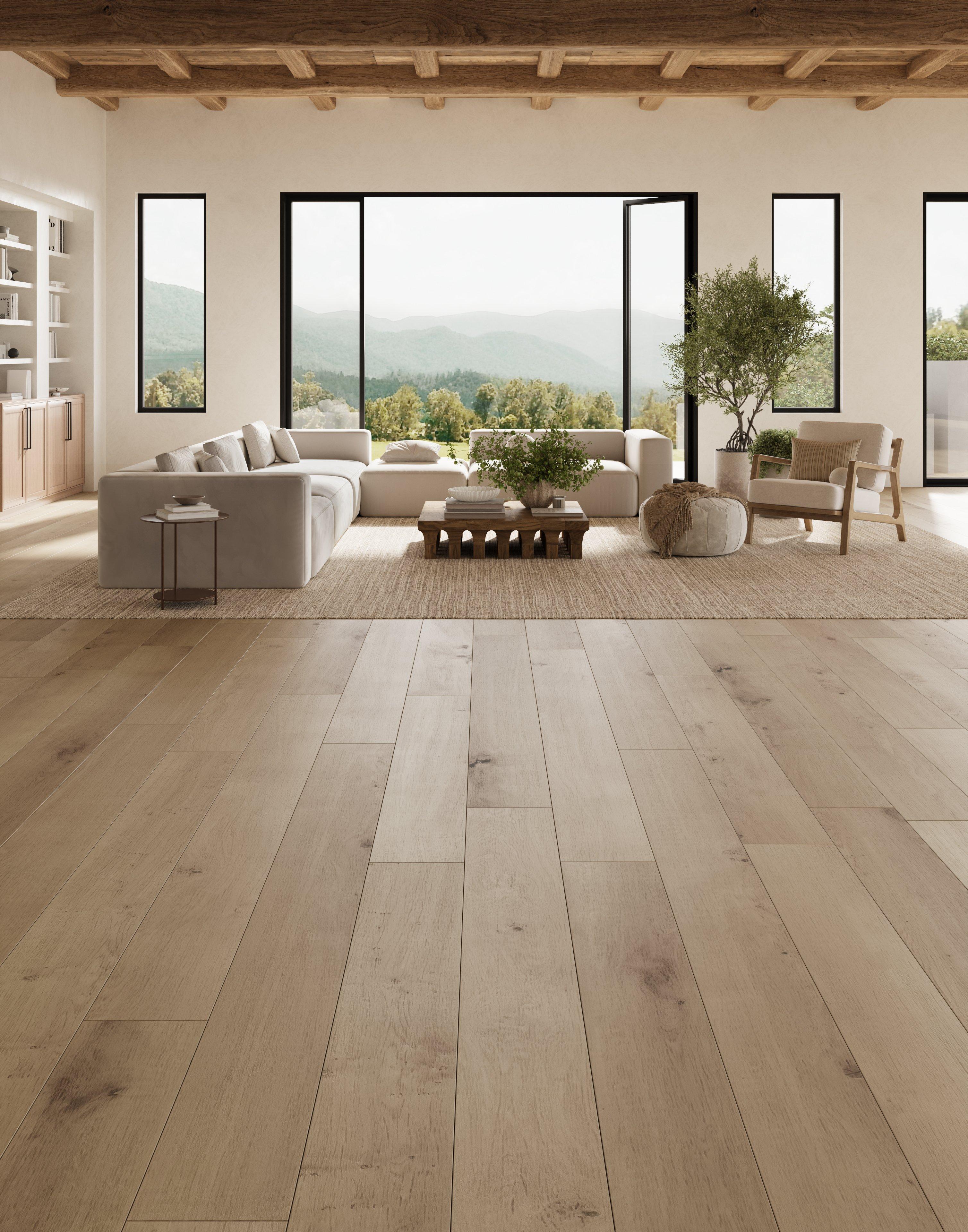 Pastoral Sawn White Oak Wire-Brushed Engineered Hardwood