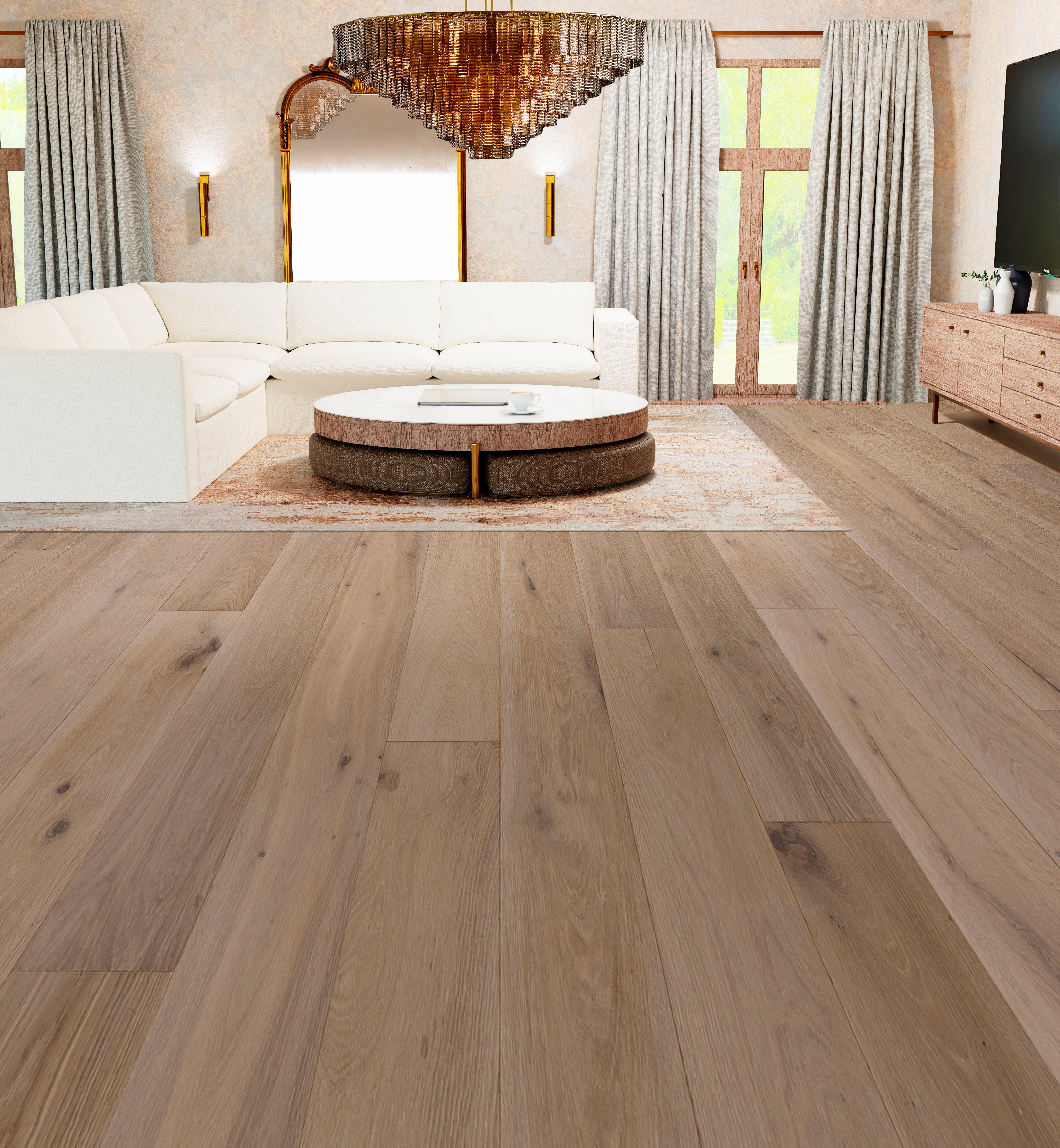 Pastoral White Oak Wire-Brushed Sawn Engineered Hardwood Pastoral White Oak Wire-Brushed Sawn Engineered Hardwood