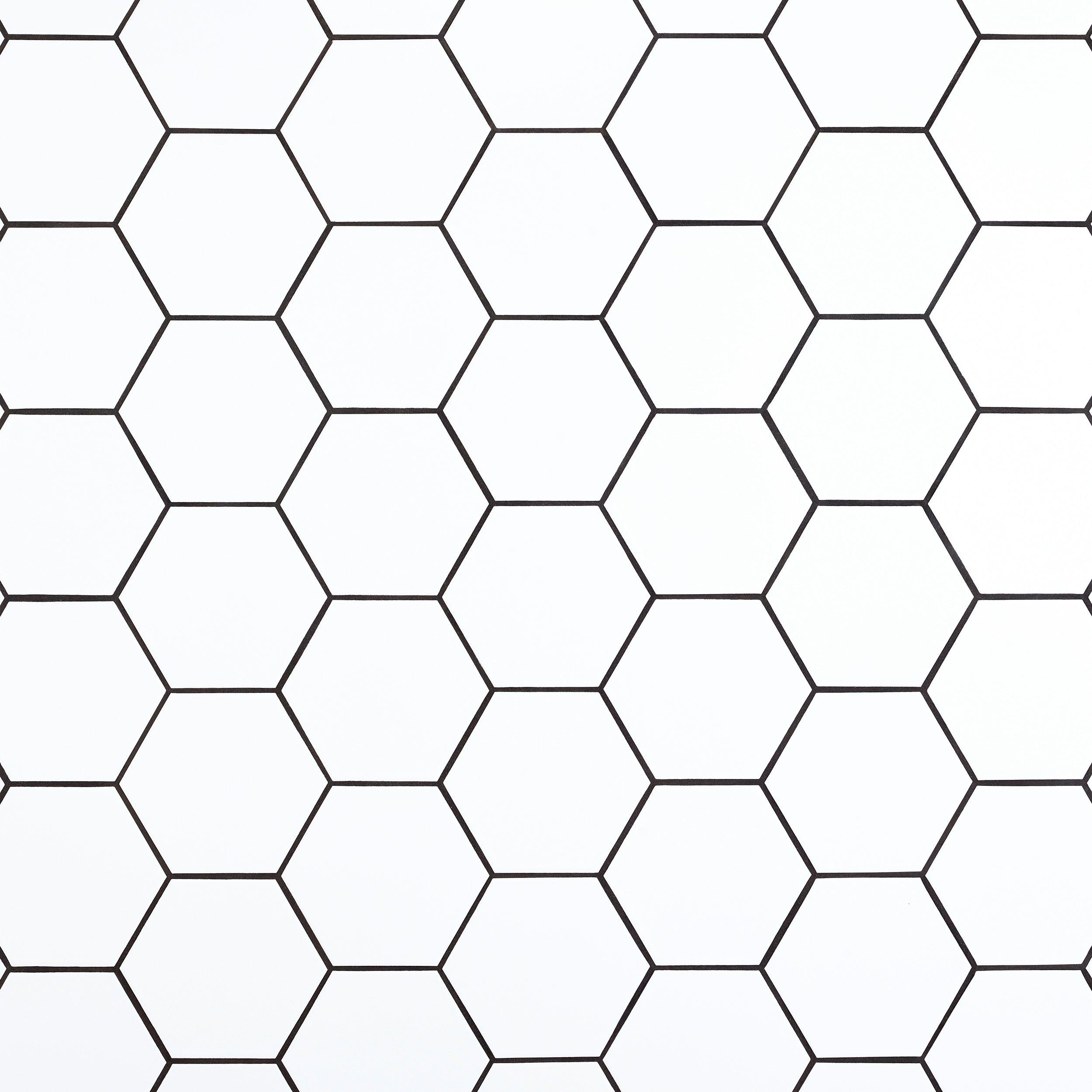 White glossy ceramic hexagon tiles seamless Vector Image