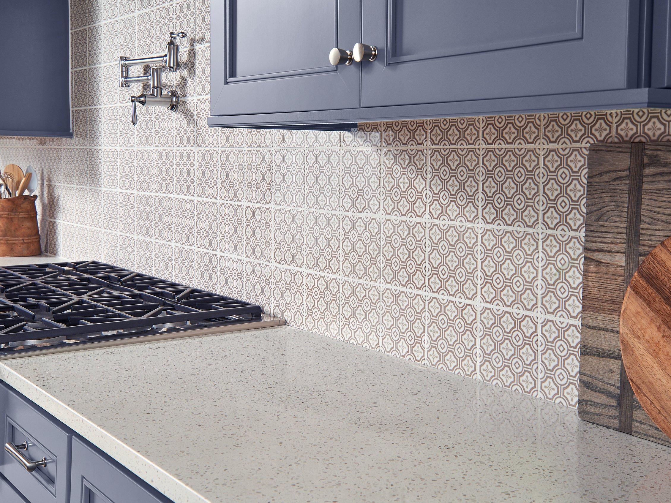 Ready To Install Ice White II Quartz Prefab Slab Includes Backsplash