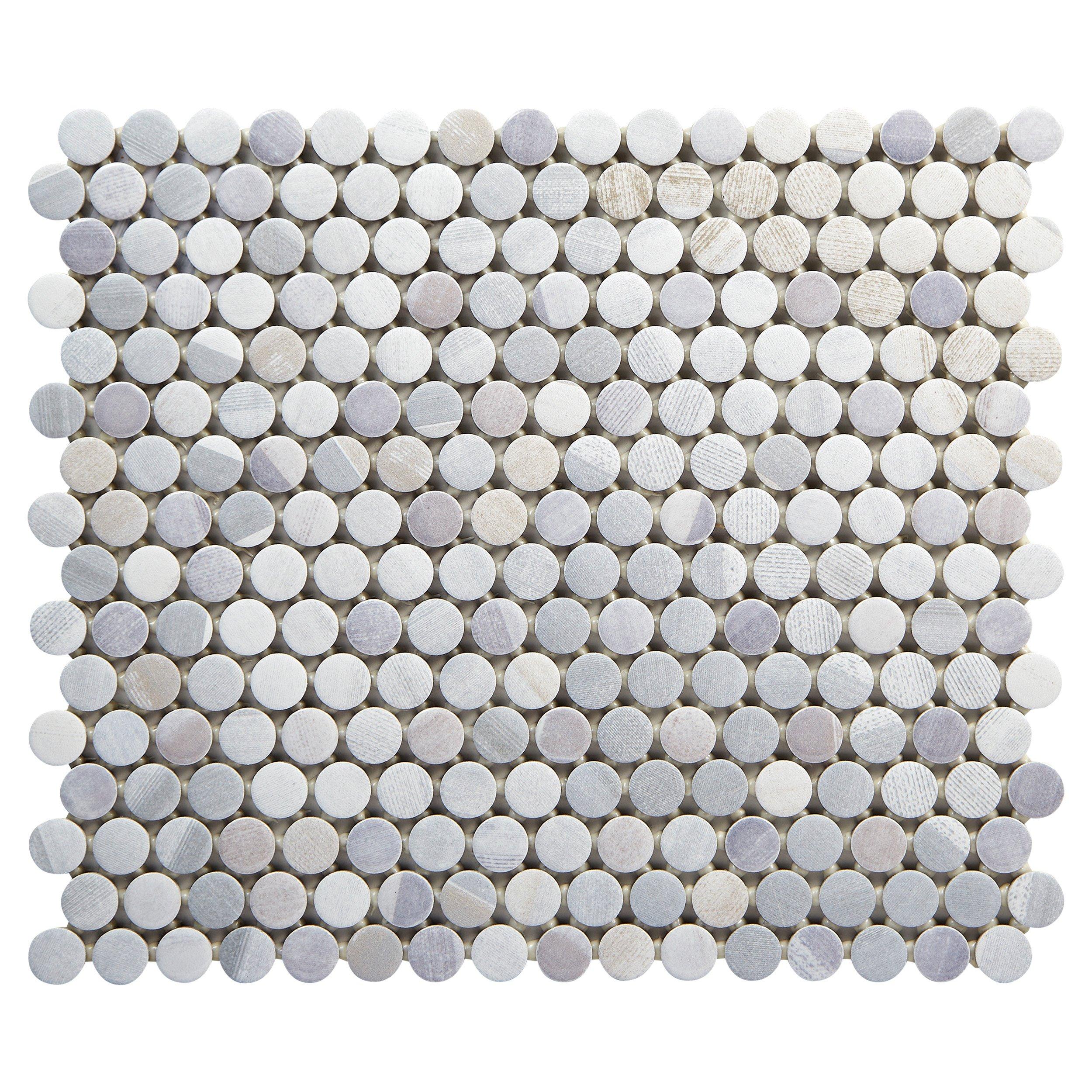 Beaumont Shadow Ceramic Mixed Penny Mosaic