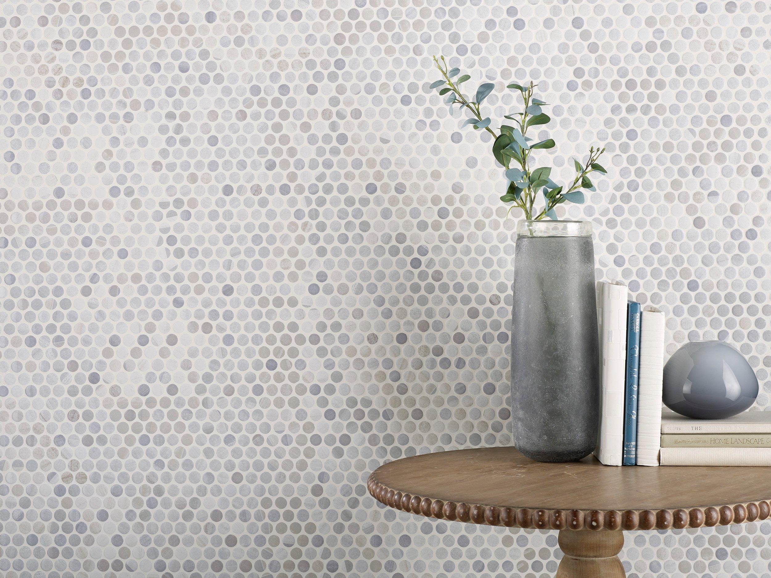 Beaumont Shadow Ceramic Mixed Penny Mosaic