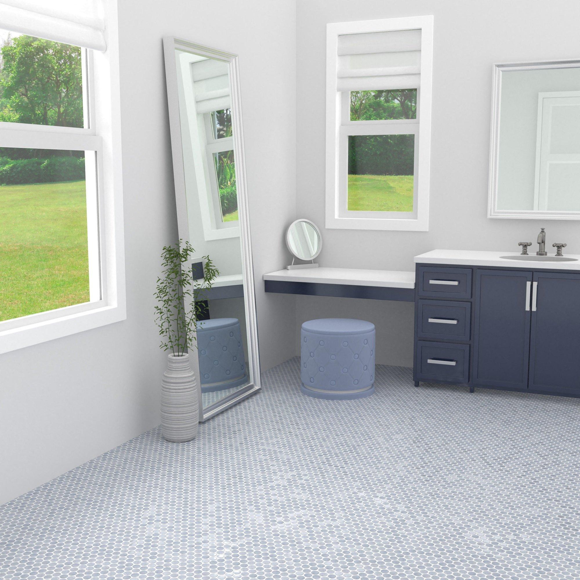 Beaumont Shadow Ceramic Mixed Penny Mosaic