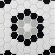 Rosette 1.5 in. Ceramic Hexagon Mosaic - 11 x 10 - 100837434 | Floor
