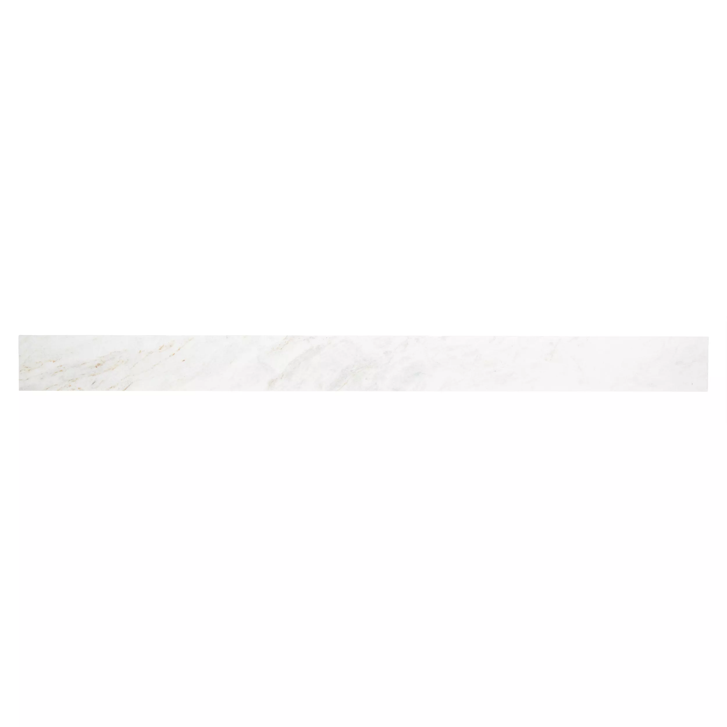 Bianco Orion 6x74 in. Marble Shower Curb