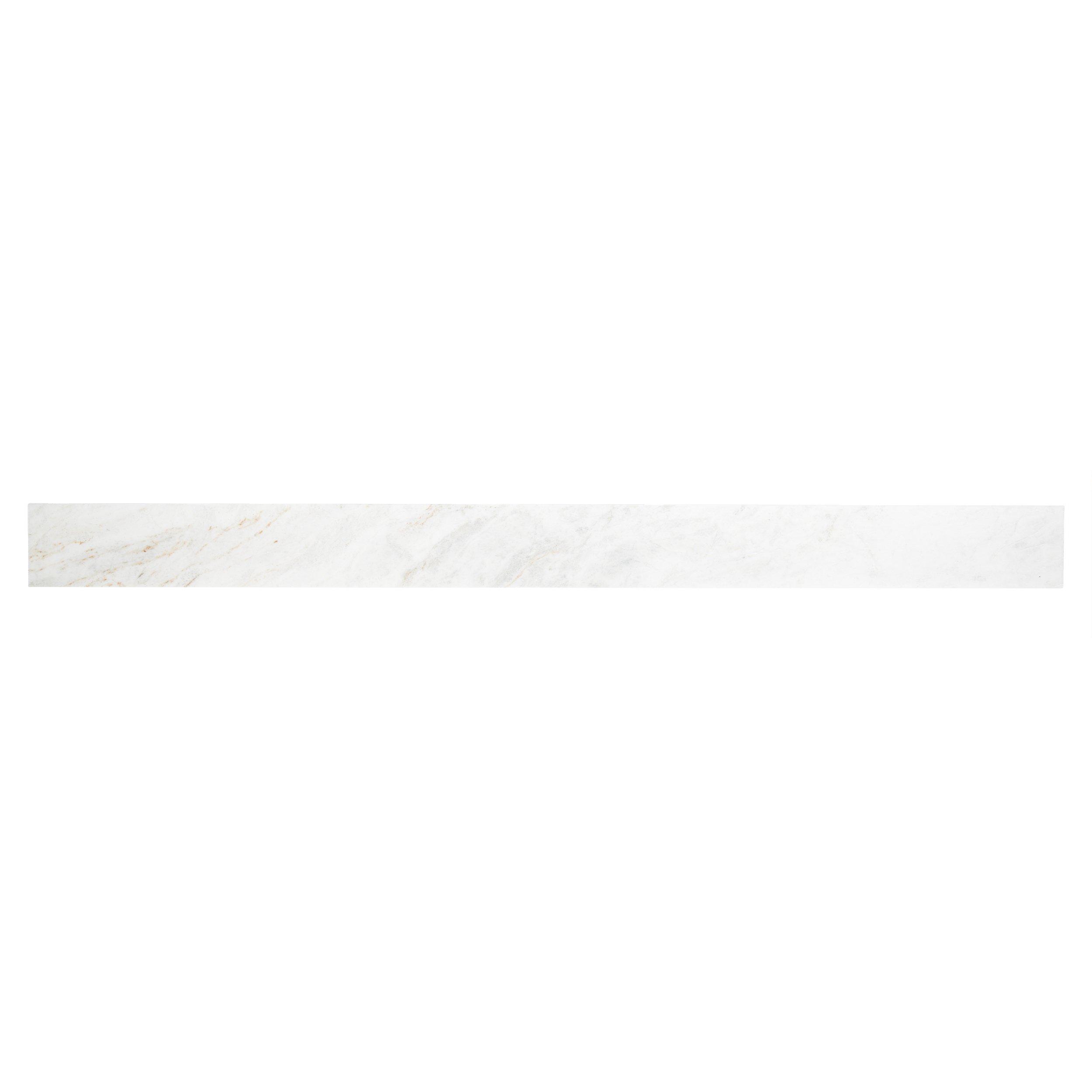 Bianco Orion 6x74 in. Marble Shower Curb
