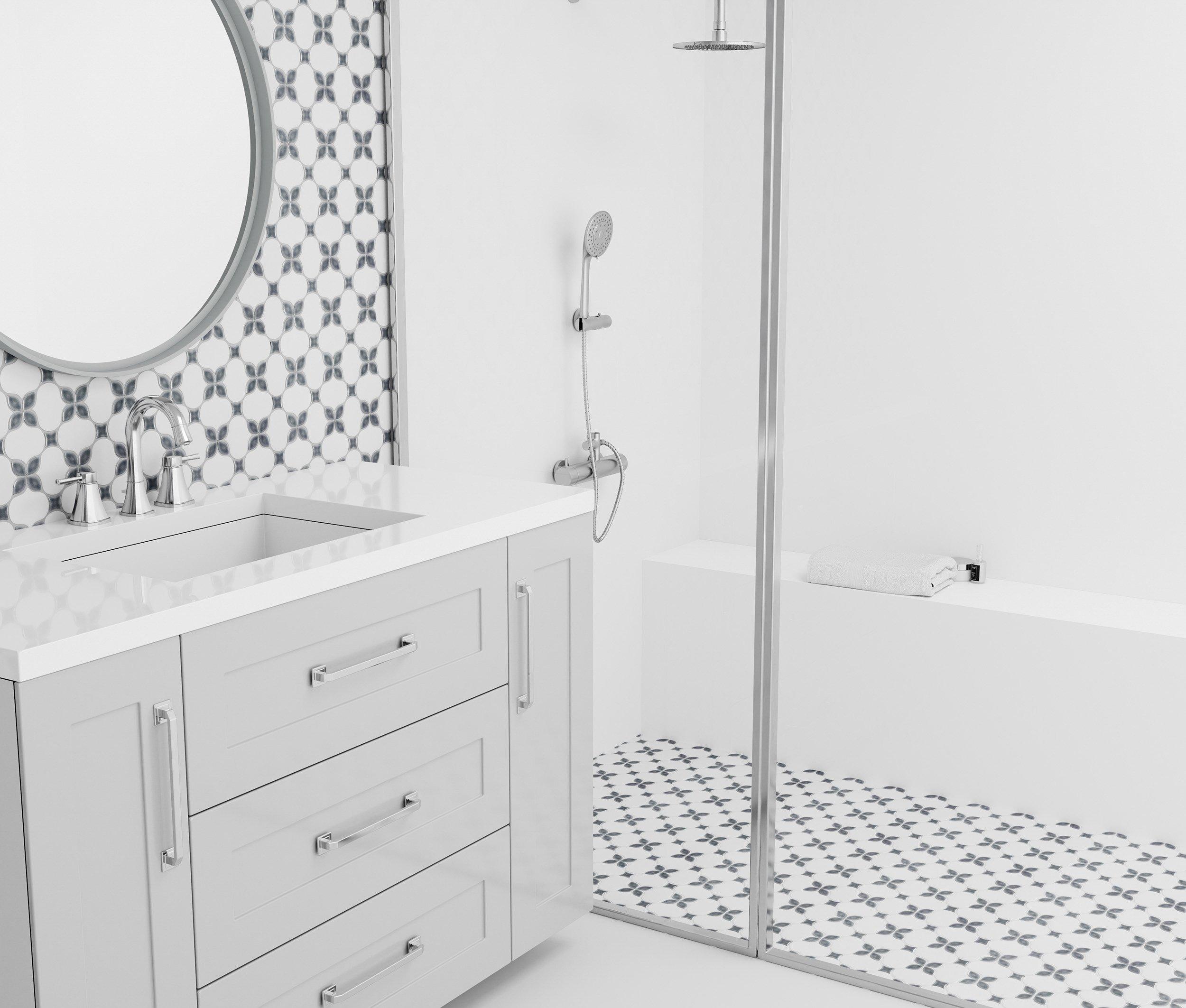Sky Bloom Polished Porcelain Mosaic