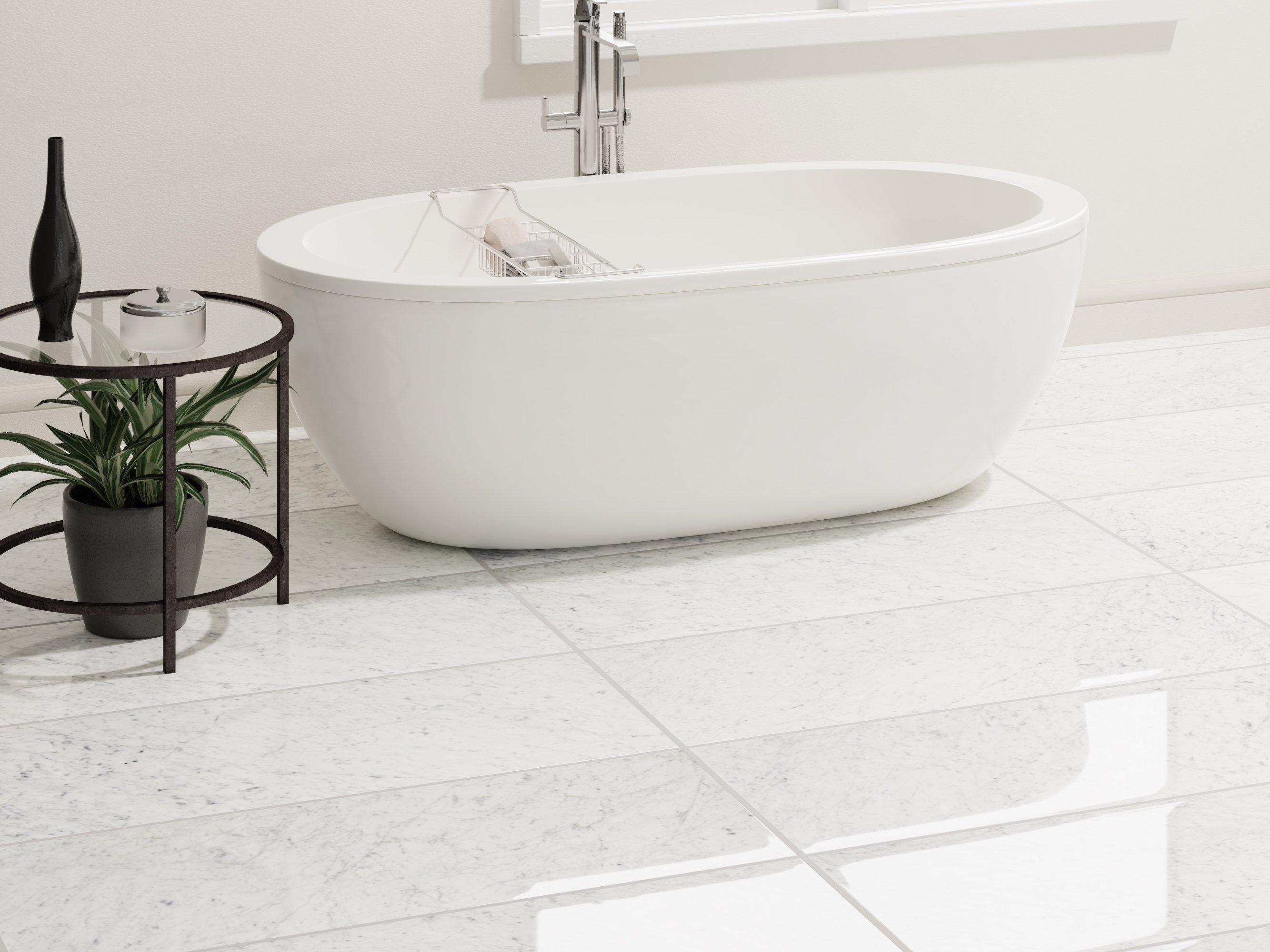 Bianco Carrara Polished Marble Tile