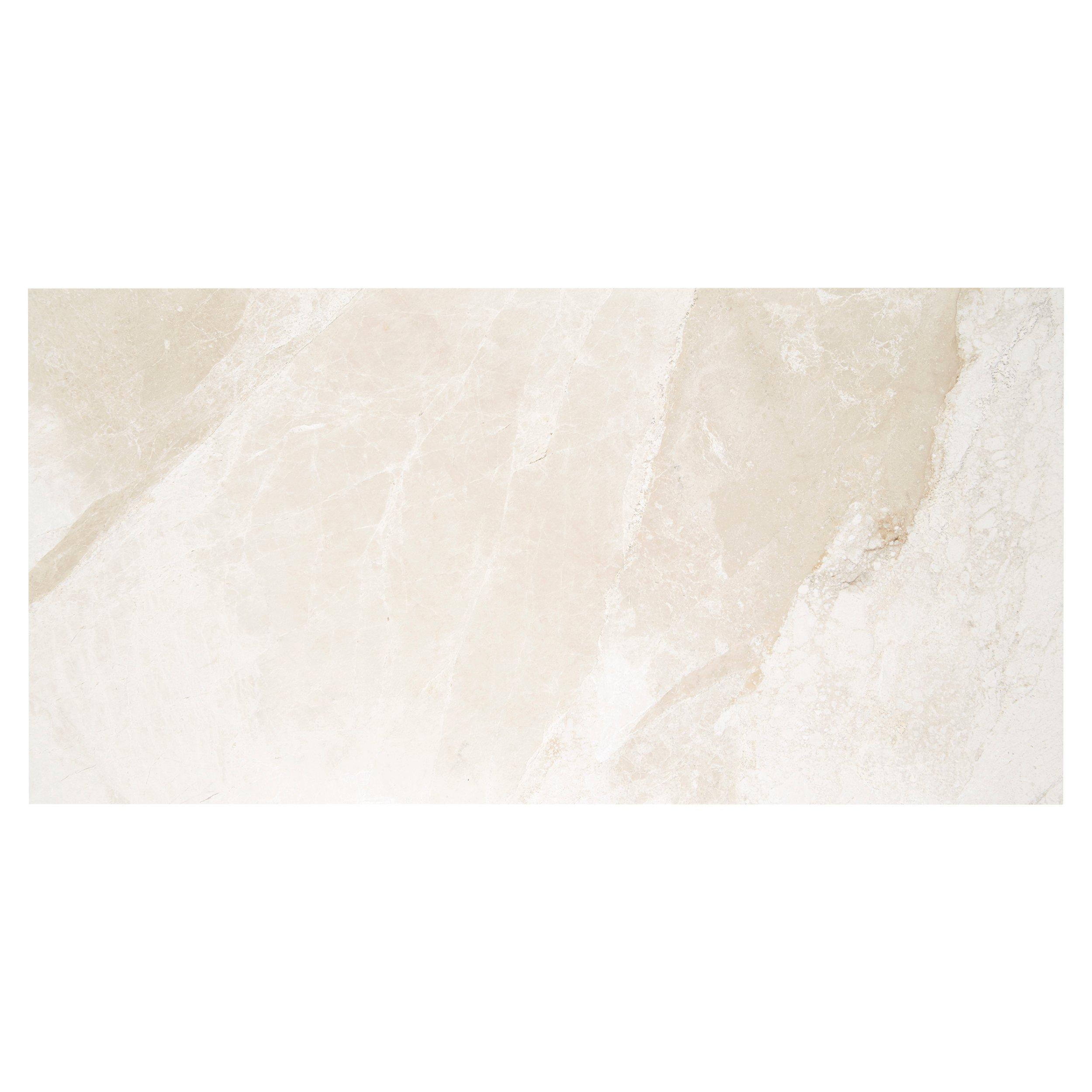 Crema Bella Classic Polished Marble Stone Tile | Floor and Decor