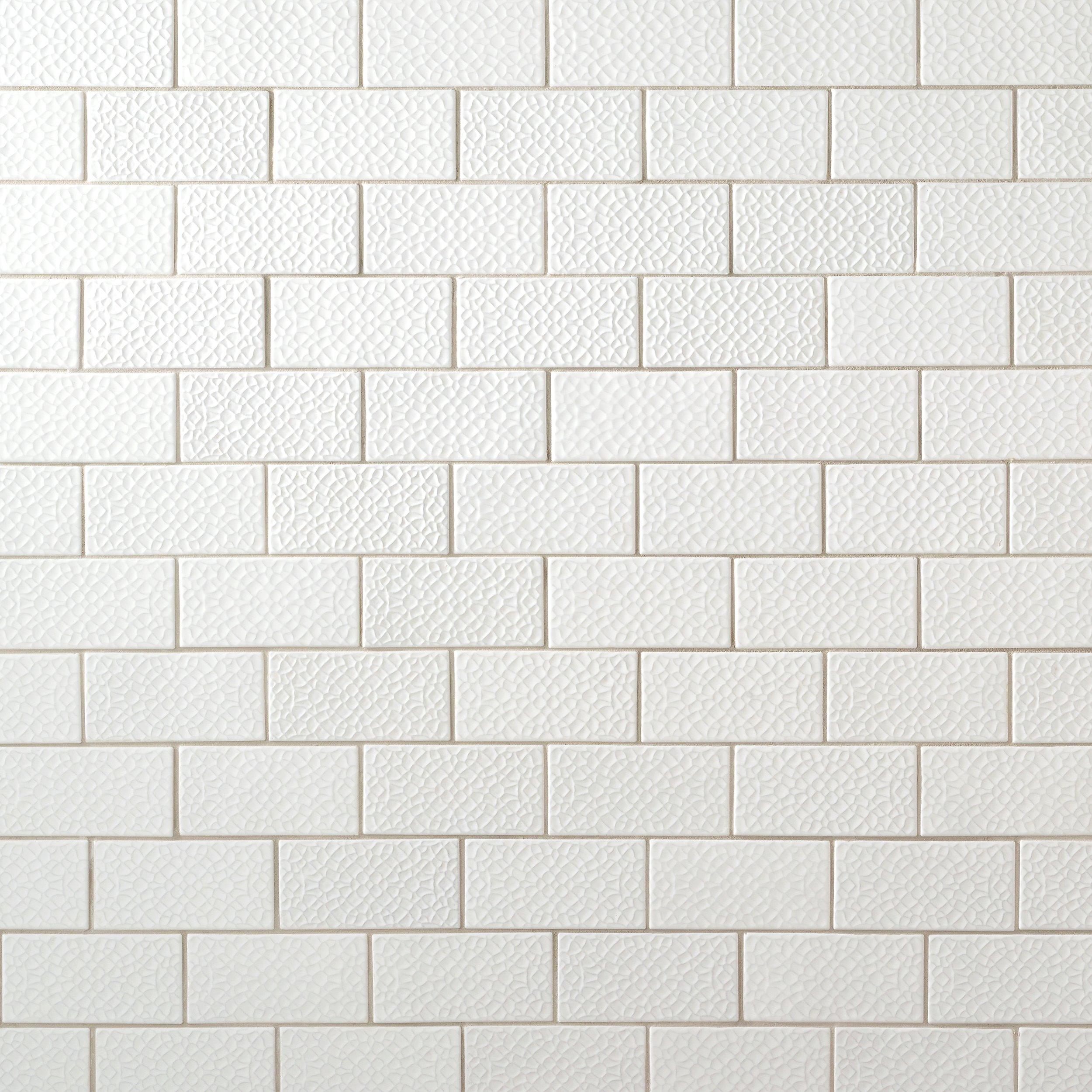 3x6 Basic white Ceramic Wall Tile - Polished