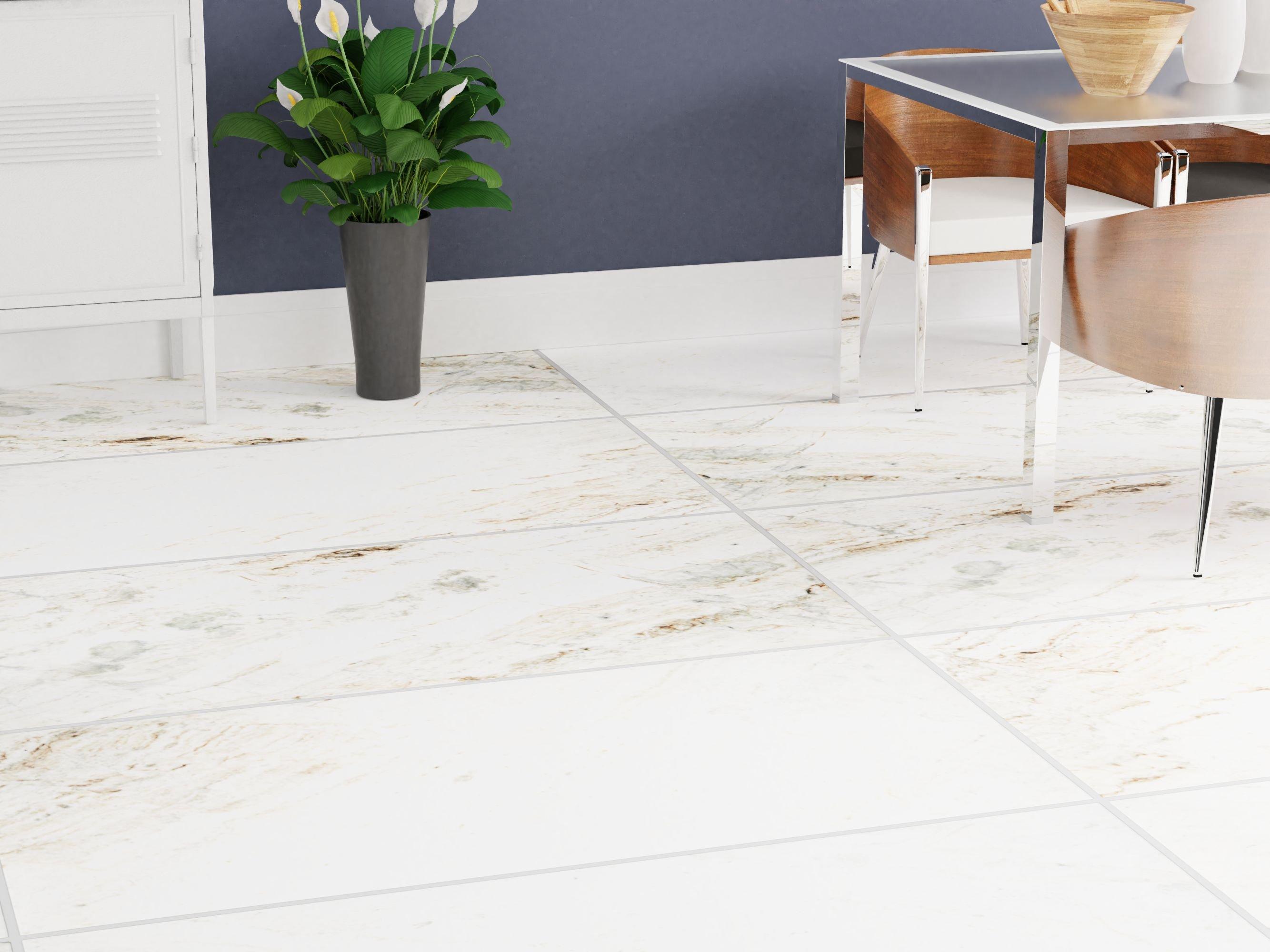 Bianco Orion Polished White Marble Tile | Floor and Decor