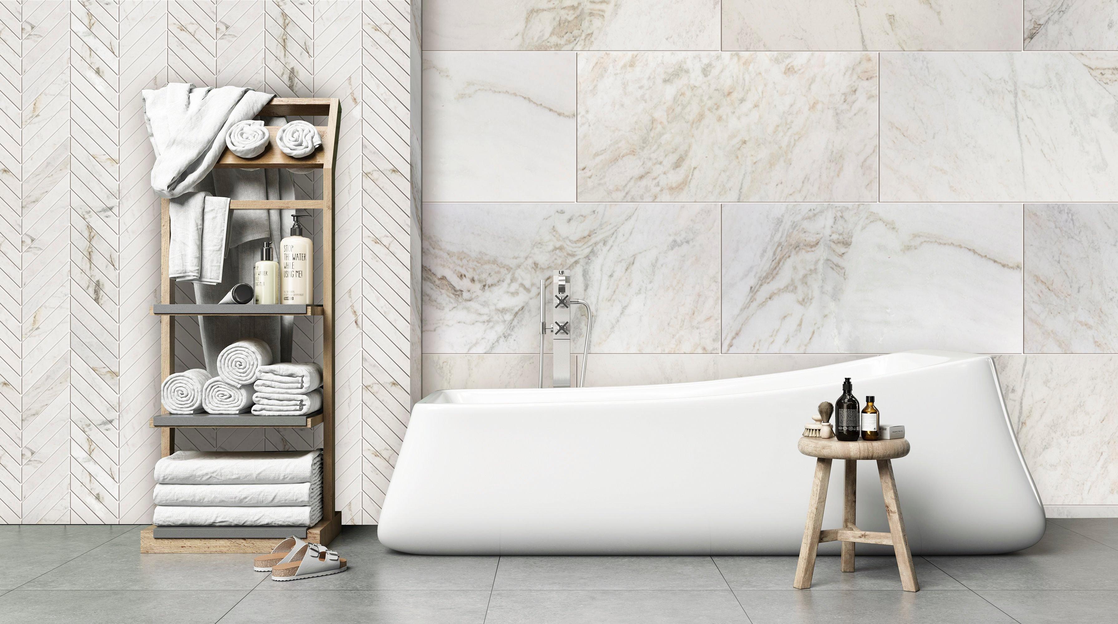 Bianco Orion Polished Marble Tile