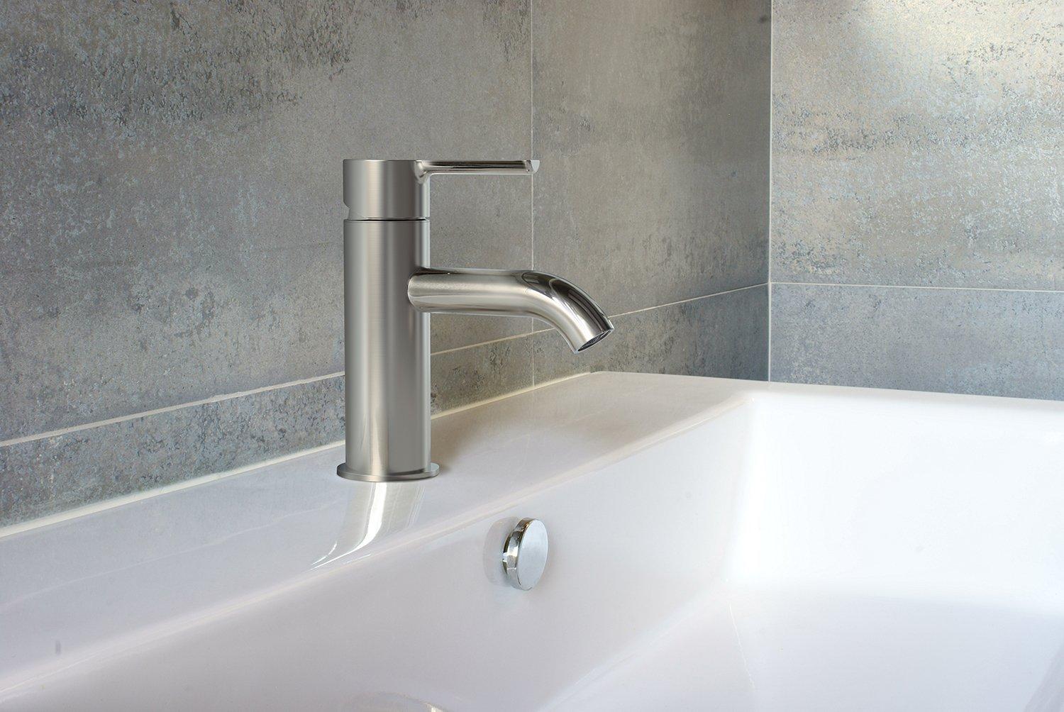 Rhiver Monoblock Brushed Nickel Bath Faucet