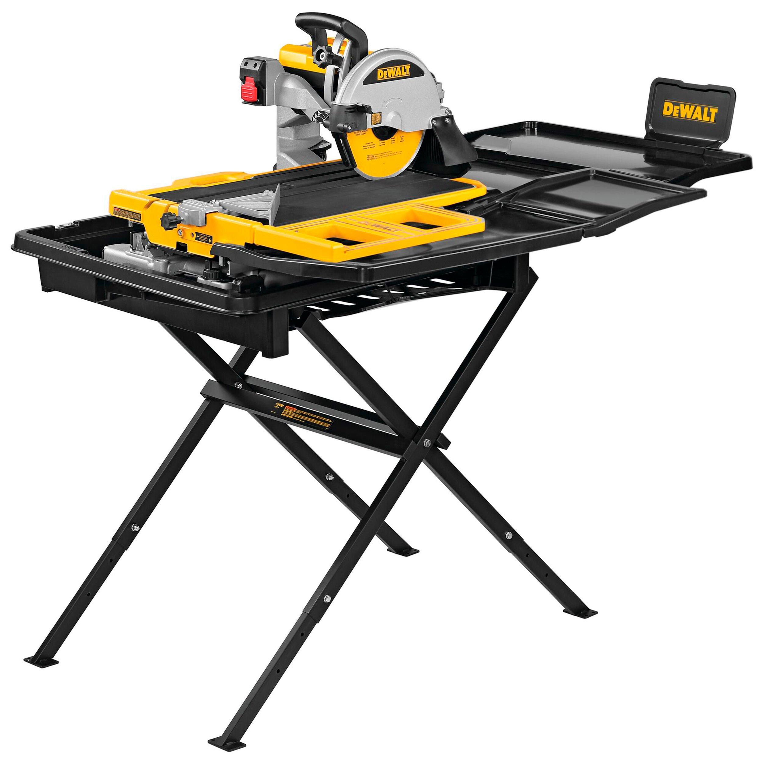 Dewalt 10in High Capacity Wet Tile Saw with Stand Floor and Decor