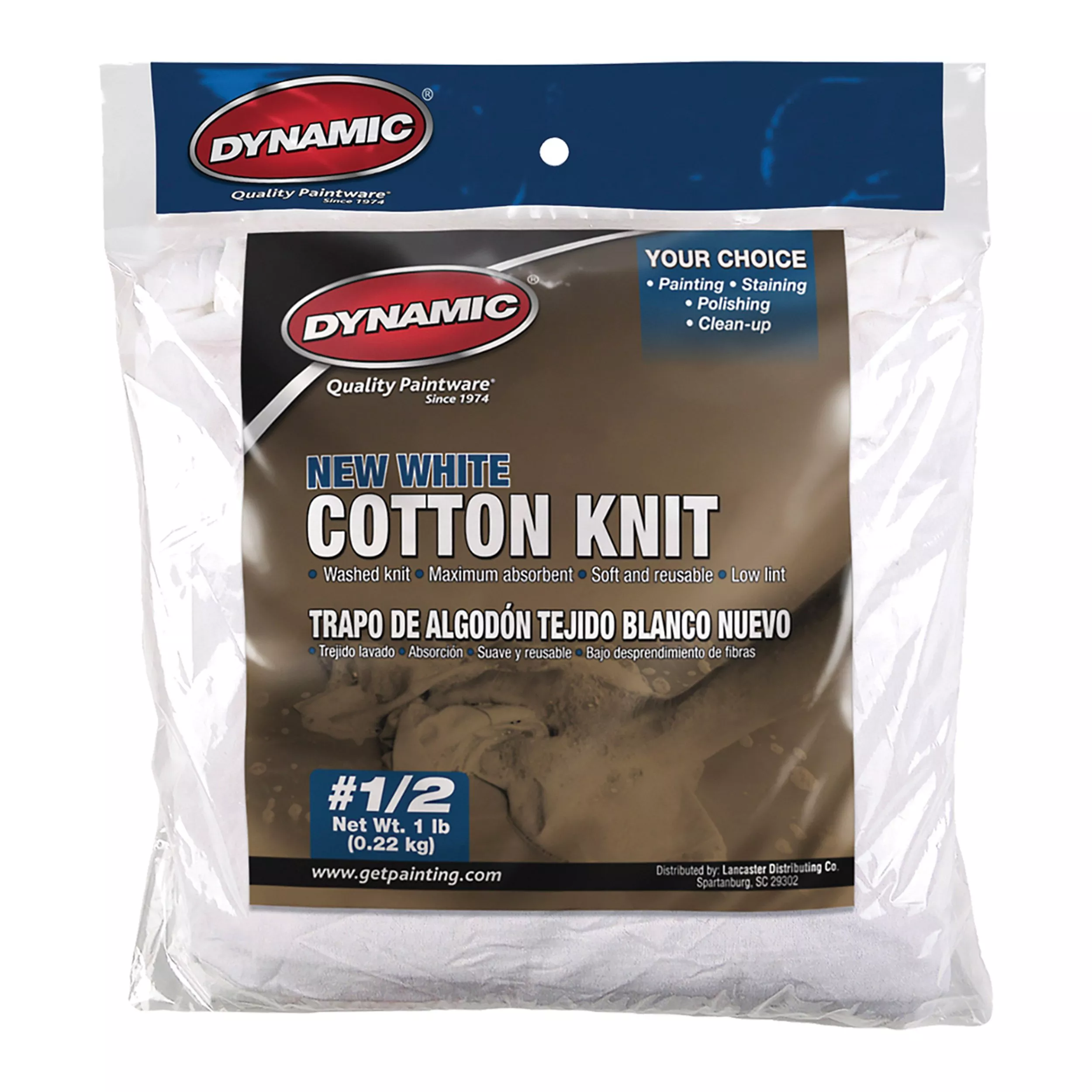 Dynamic New White Rag 8oz. Bag