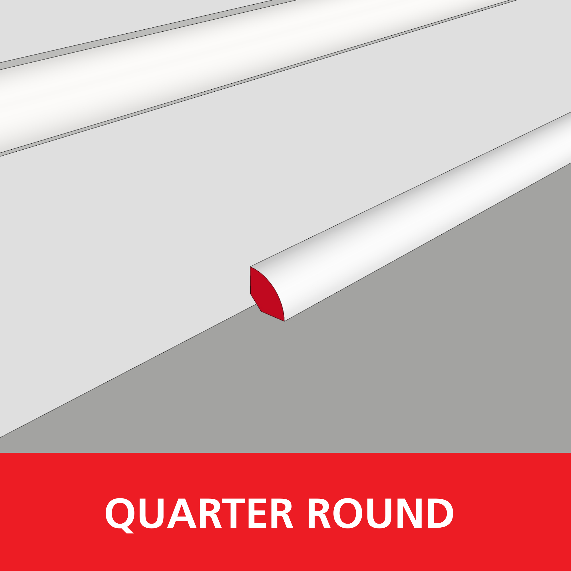 Color 37909P 3/4in. Solid Hardwood Quarter Round