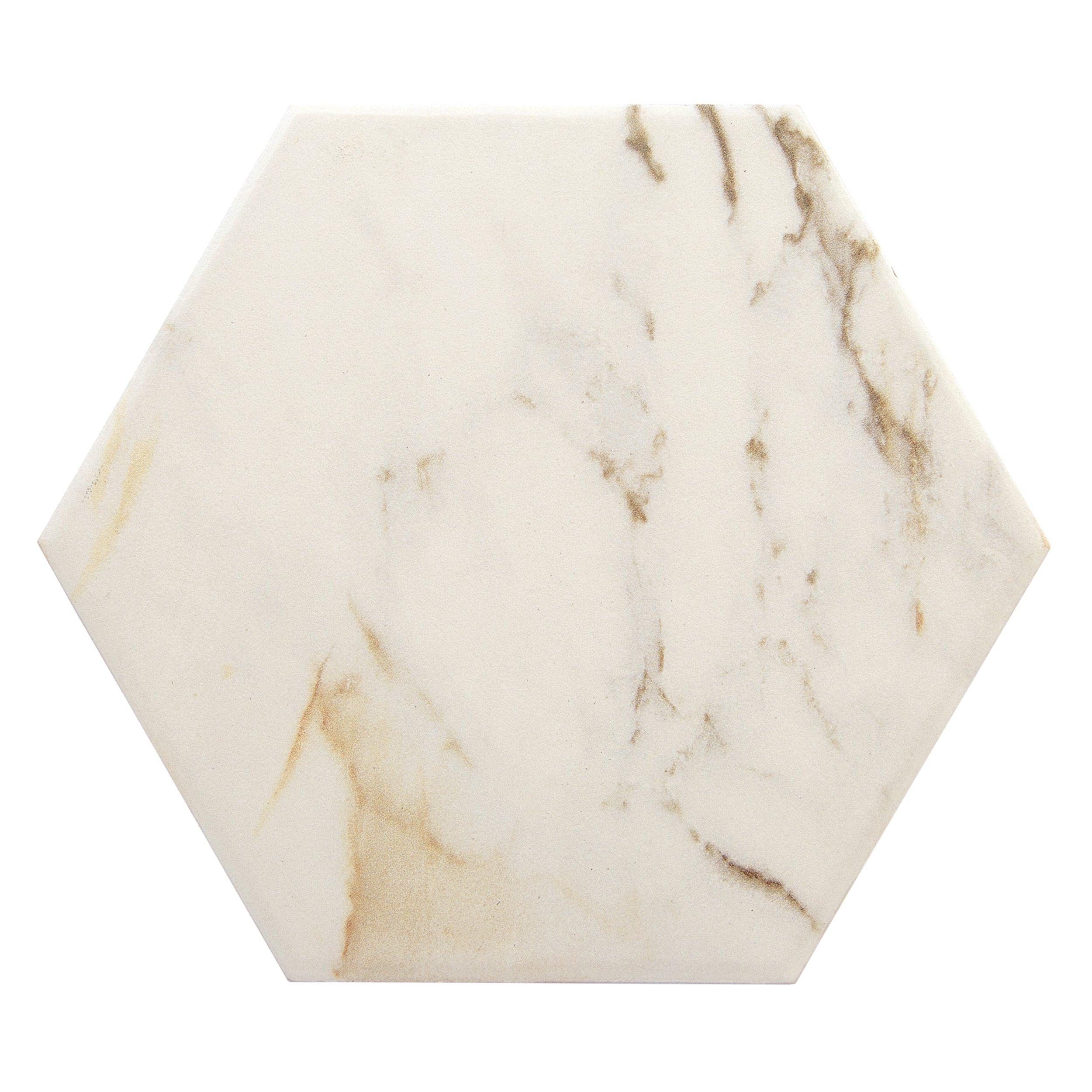Calacatta Vecchia Hexagon Porcelain Tile