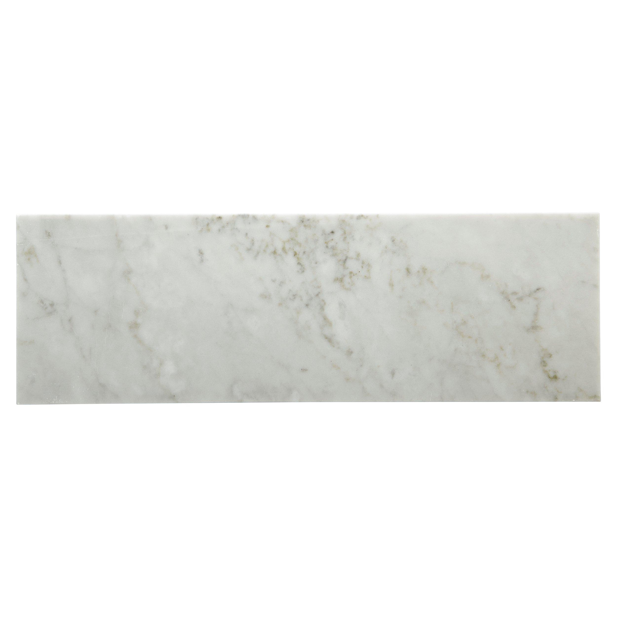 Bianco Carrara 4 x 12 in. Honed Marble Tile